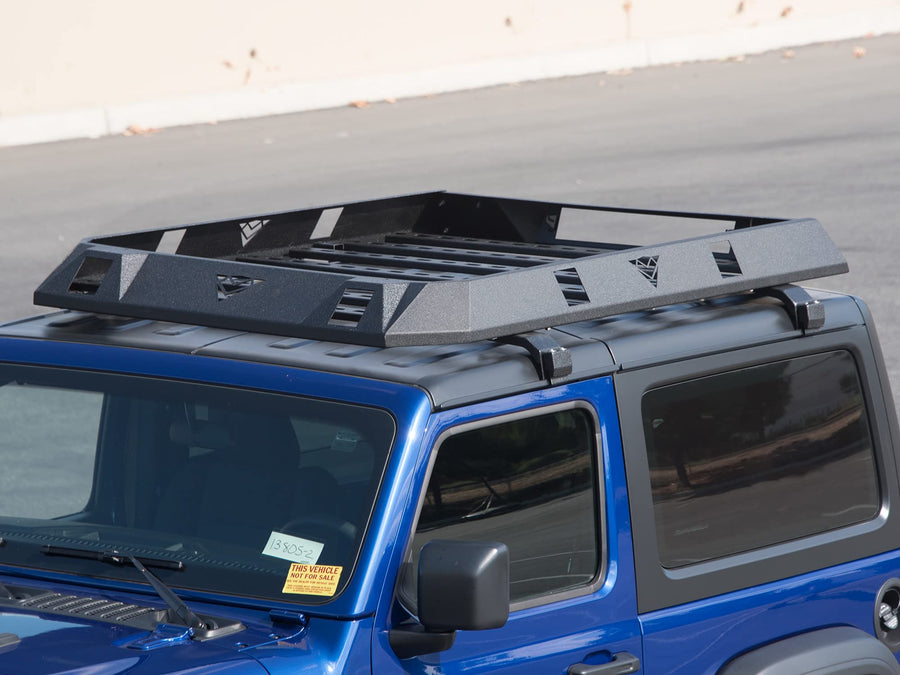 AR-M Series Armordillo Modular Roof Cargo Basket Tray|Compatible with 2018-2024 Jeep Wrangler 4 Door JL|7161924|Textured Black|Roof Rack Basket|Roof Tray