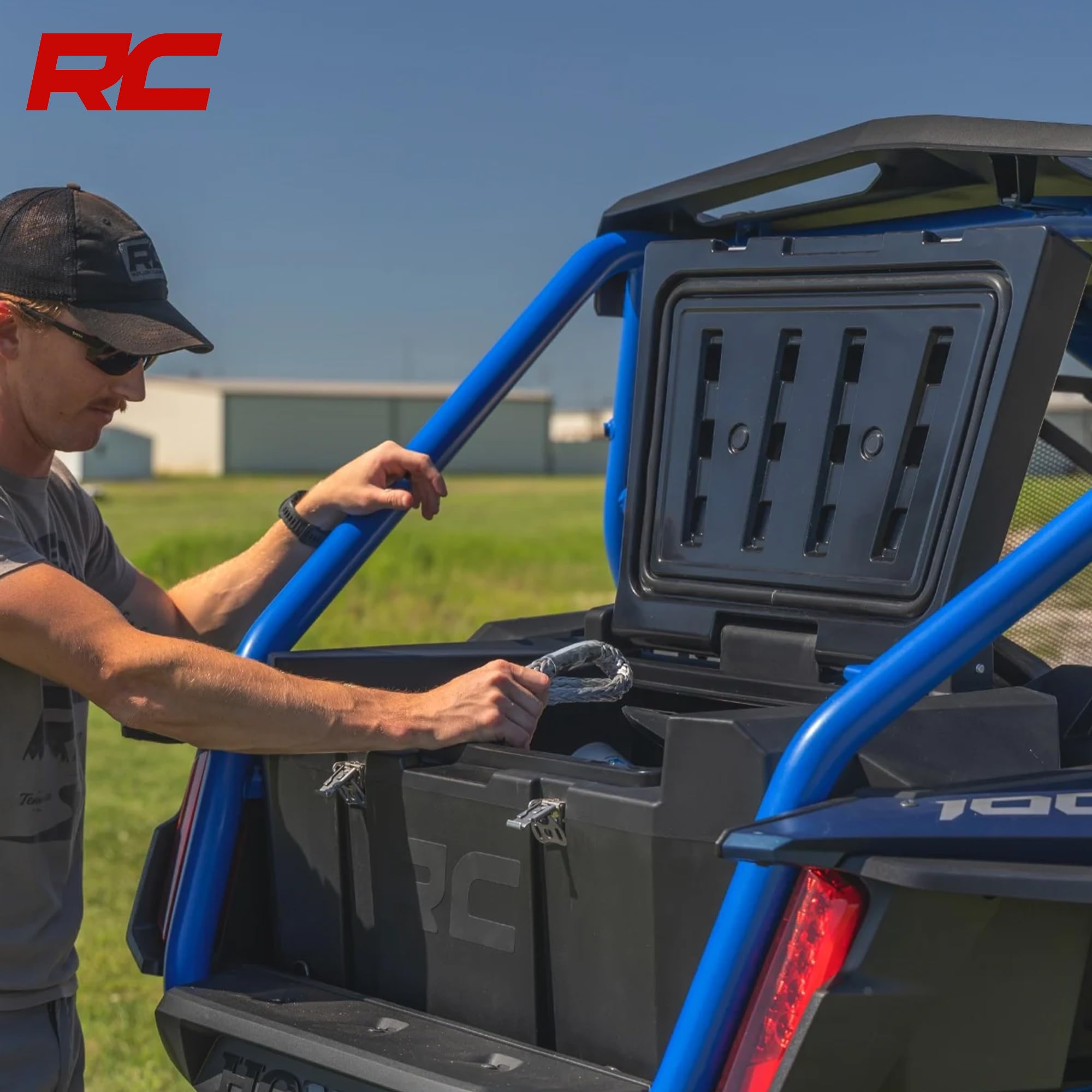 Rear Cargo Box Rough Country for Honda Talon 1000 X/R/X4/XS/RS - 60 Gallon Capacity, Waterproof, UV & Scratch Resistant