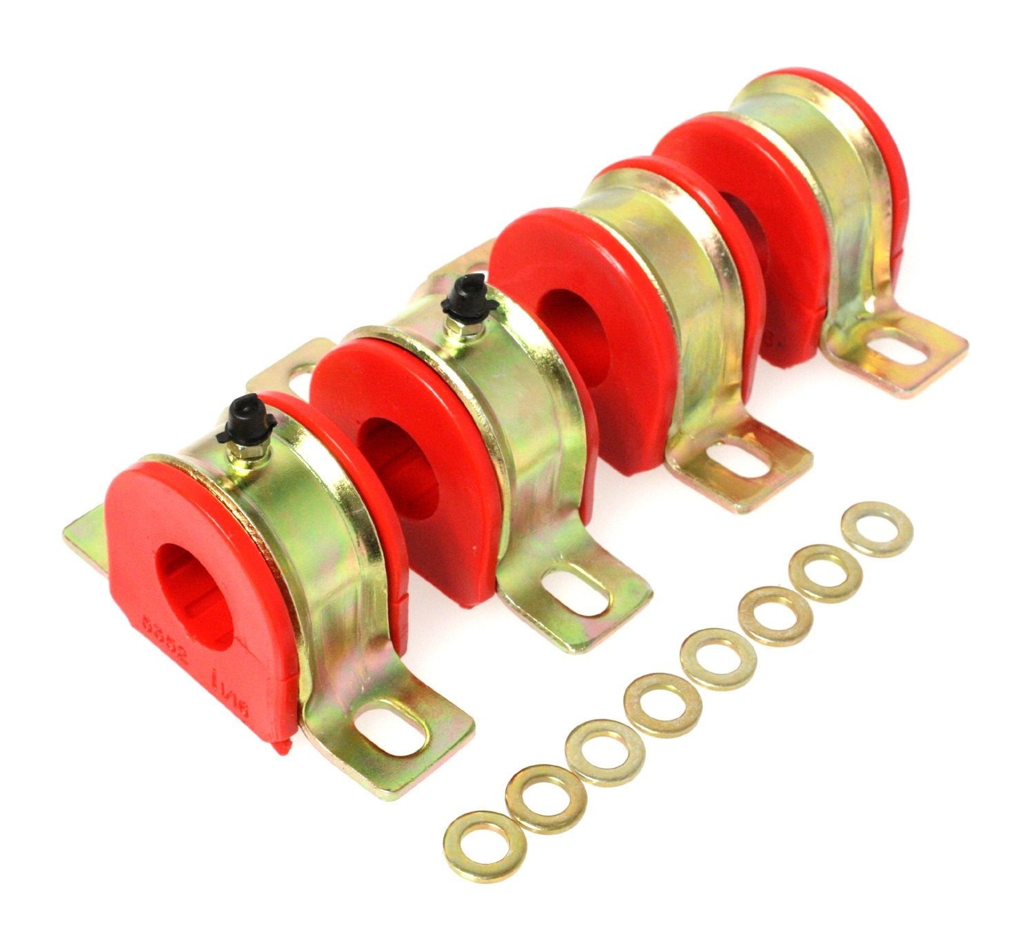 3.5175R Energy Suspension Greasable Sway Bar Set for GM , Red 1-1/16"
