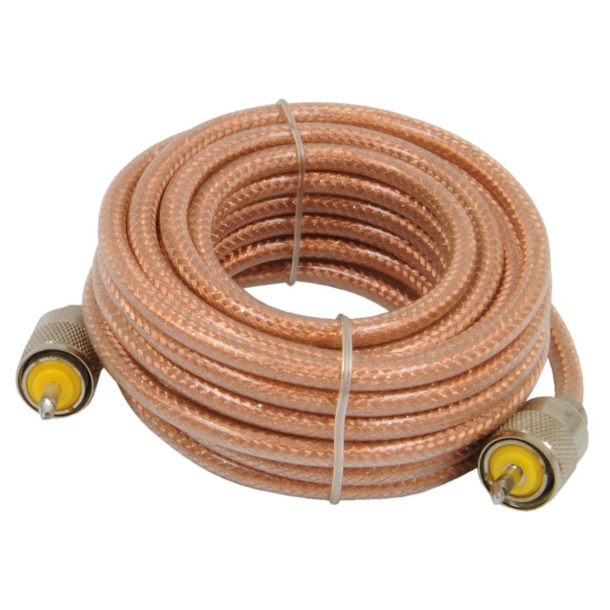 Roadpro 18FT RP-8X18CL Mini-8 Coax Cable with PL-259 Connector, Clear CB Antenna