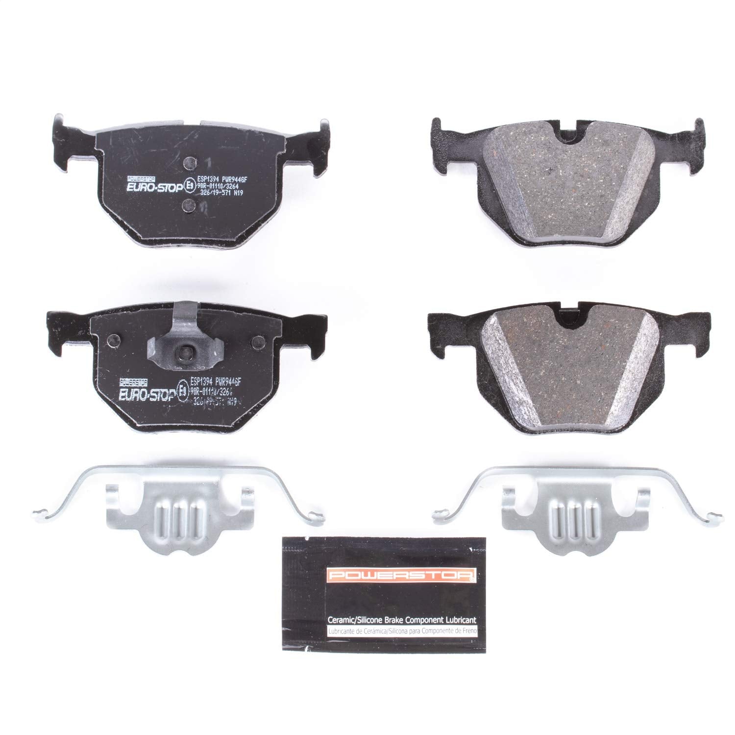 Power Stop Euro-Stop ESP1394 Rear Ceramic Brake Pads For BMW X5 2007-2018 | BMW X6 2009-2019 [Vehicle Specific]