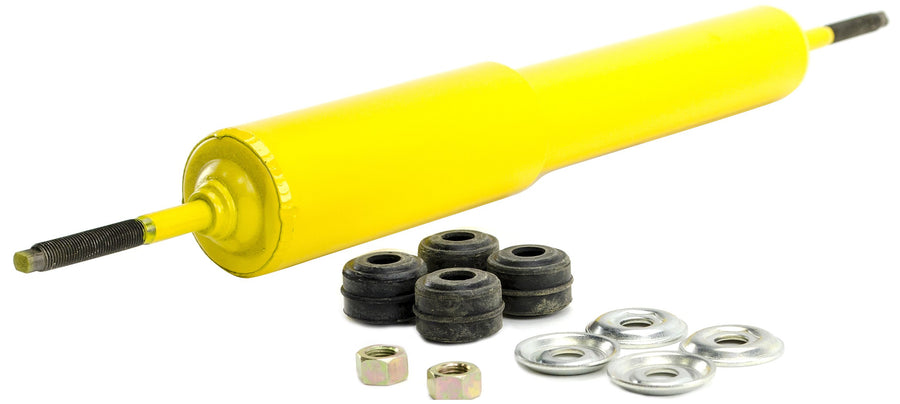 Heavy-Duty Lippert Replacement Shock for RV Trailer Suspension System, Yellow, Measures 8-5/8" Compressed, 13-1/2" Extended, Bolt-On, One Per Package - 283280