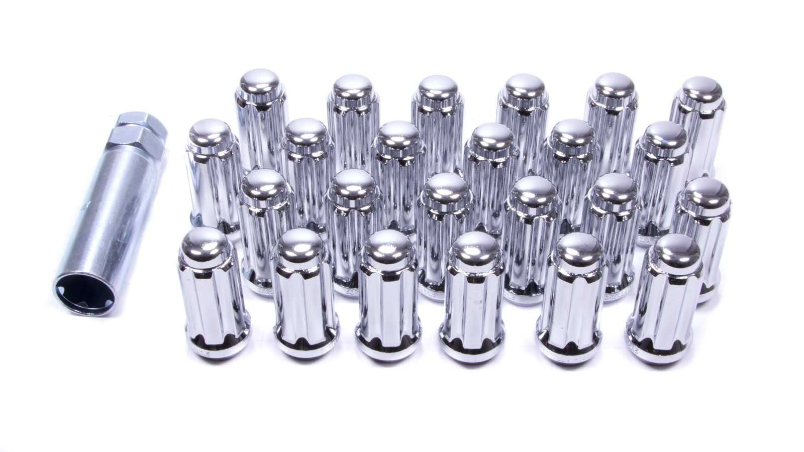 Small Diameter Gorilla Automotive Duplex Acorn Chrome 6 Lug Kit (14mm x 1.50 Thread Size) - Pack of 24