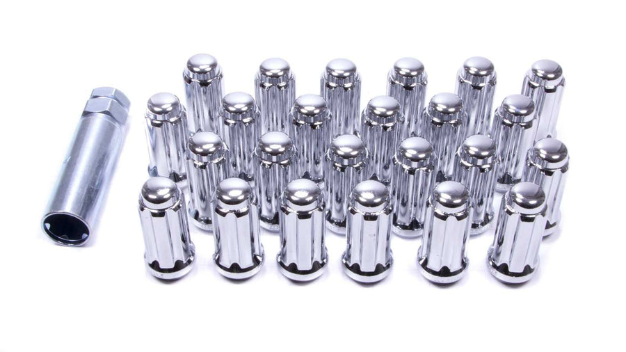 Small Diameter Gorilla Automotive Duplex Acorn Chrome 6 Lug Kit (14mm x 1.50 Thread Size) - Pack of 24