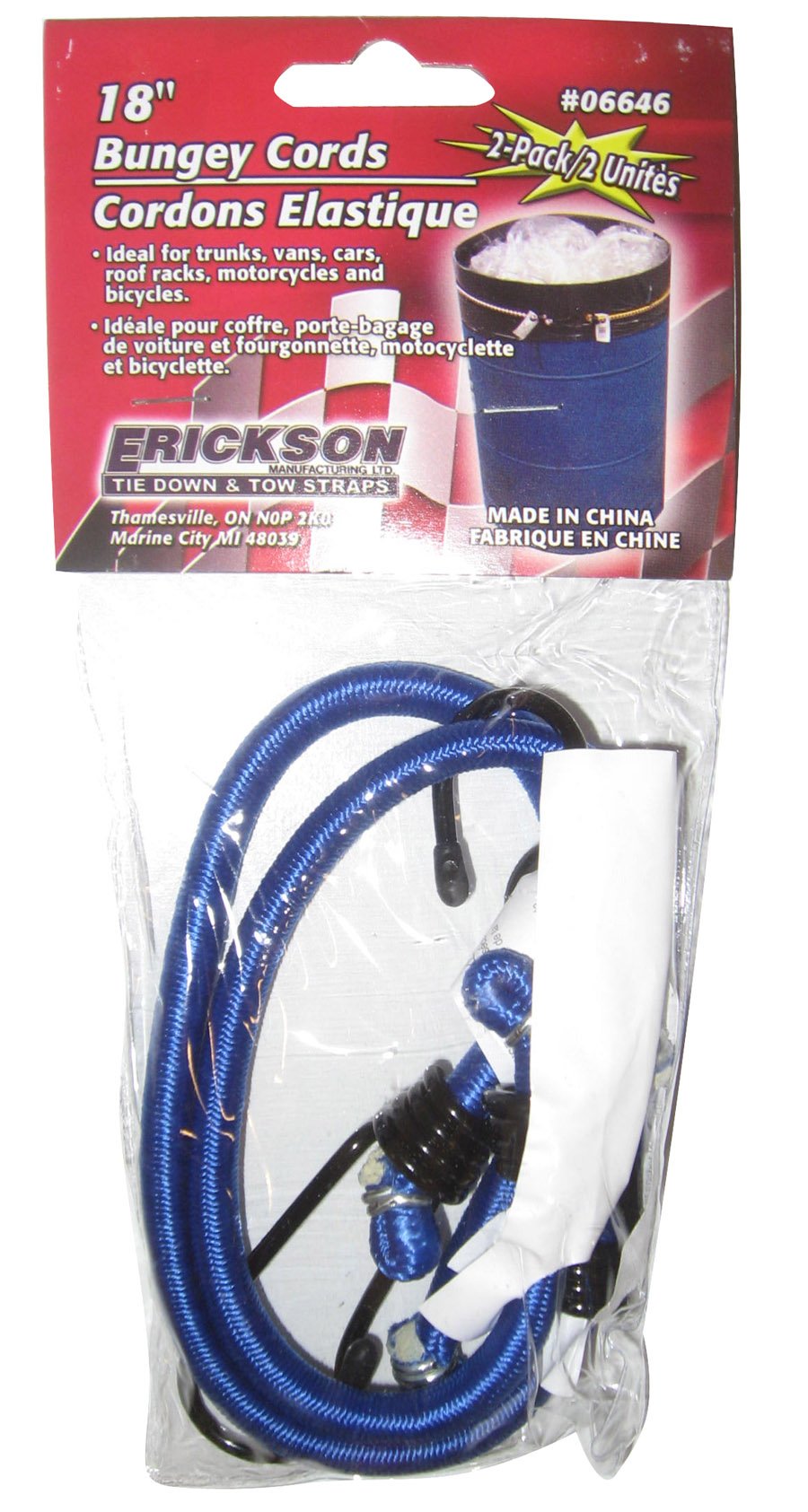 18" Erickson Bungey Cord, (Pack of 2)