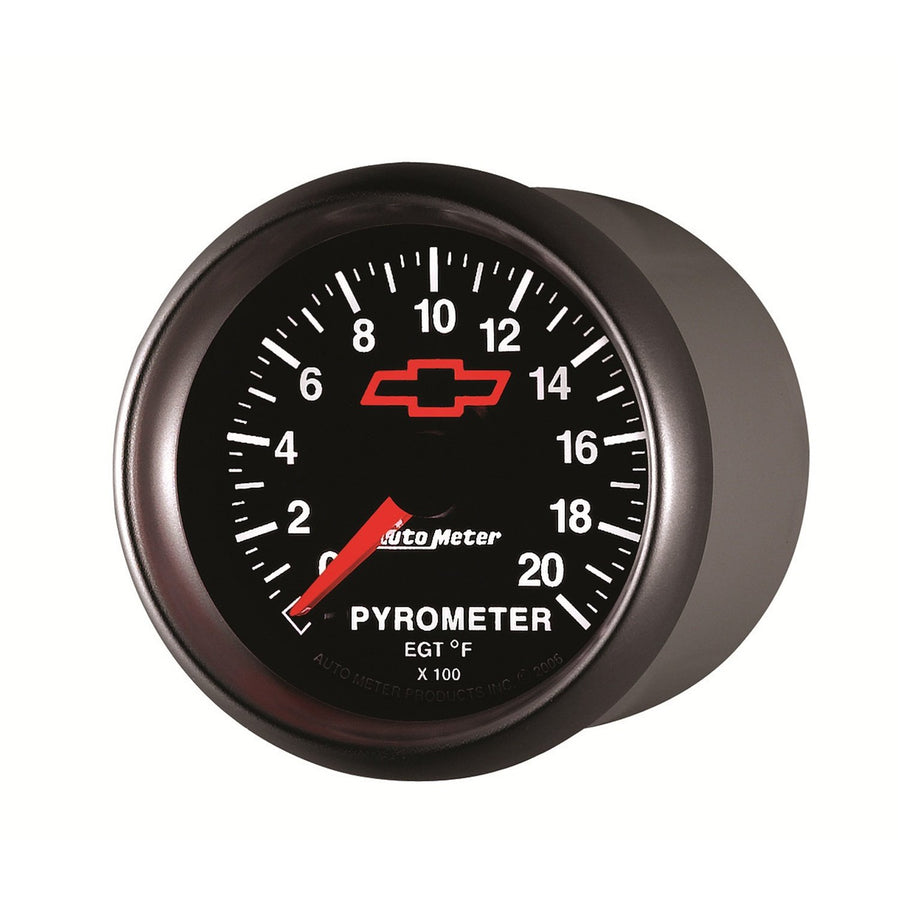 Auto Meter 3645-00406 2-1/16" Red GM Performance Part 0-2000 Degree Fahrenheit Full Sweep Electric Pyrometer Gauge Kit