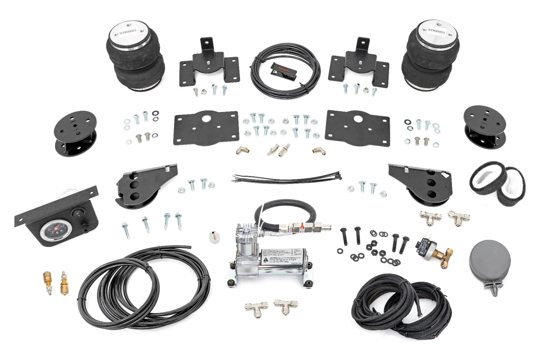 Rear Air Spring Kit Rough Country w/Compressor for 09-18 Ram 1500 | 4" - 100324C