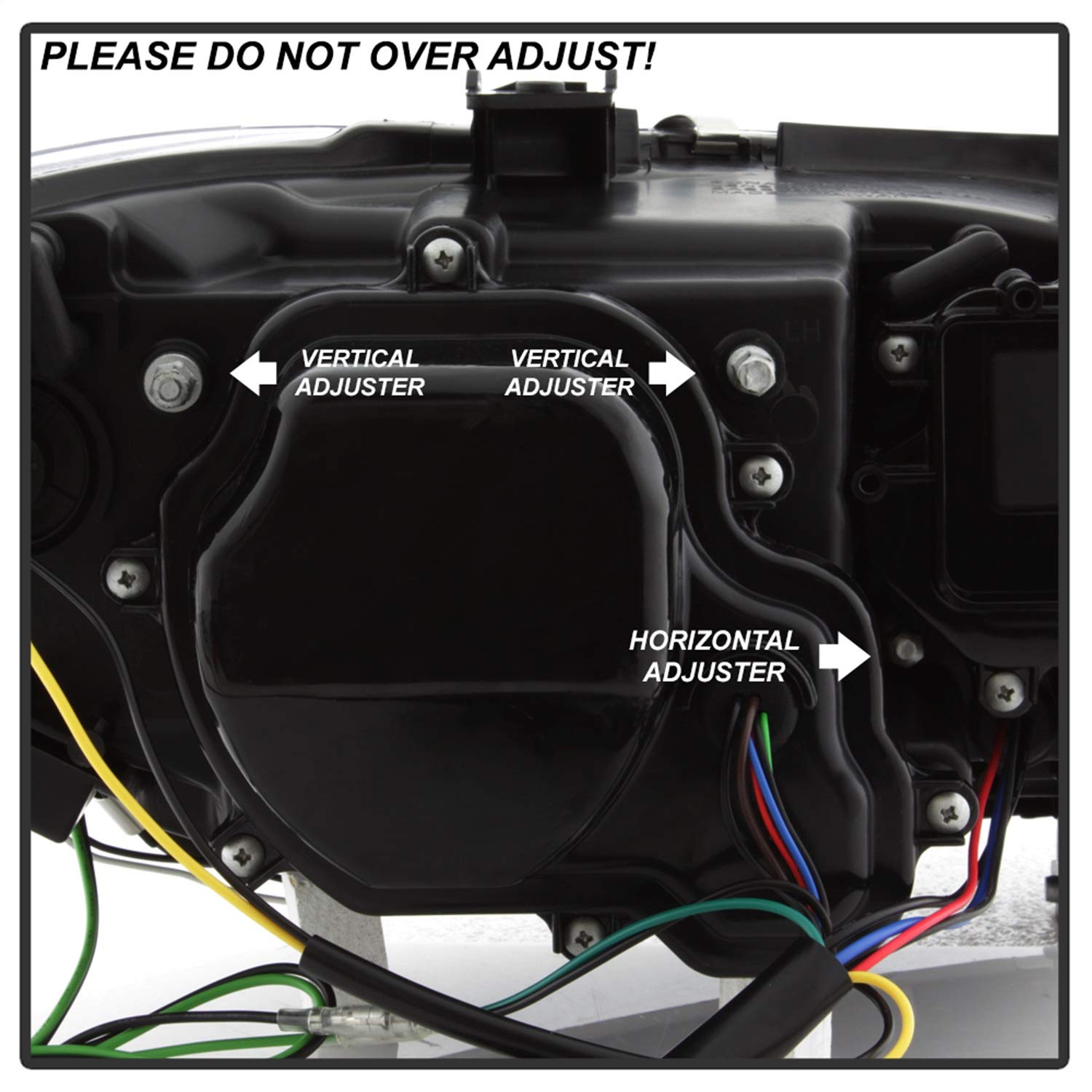 BMW E90 3-Series 06-08 4DR Spyder 5083852 Version 2 Projector Headlights - HID model Non AFS Only (Not compatible with Halogen model and HID model With AFS) - Light Bar DRL - Black