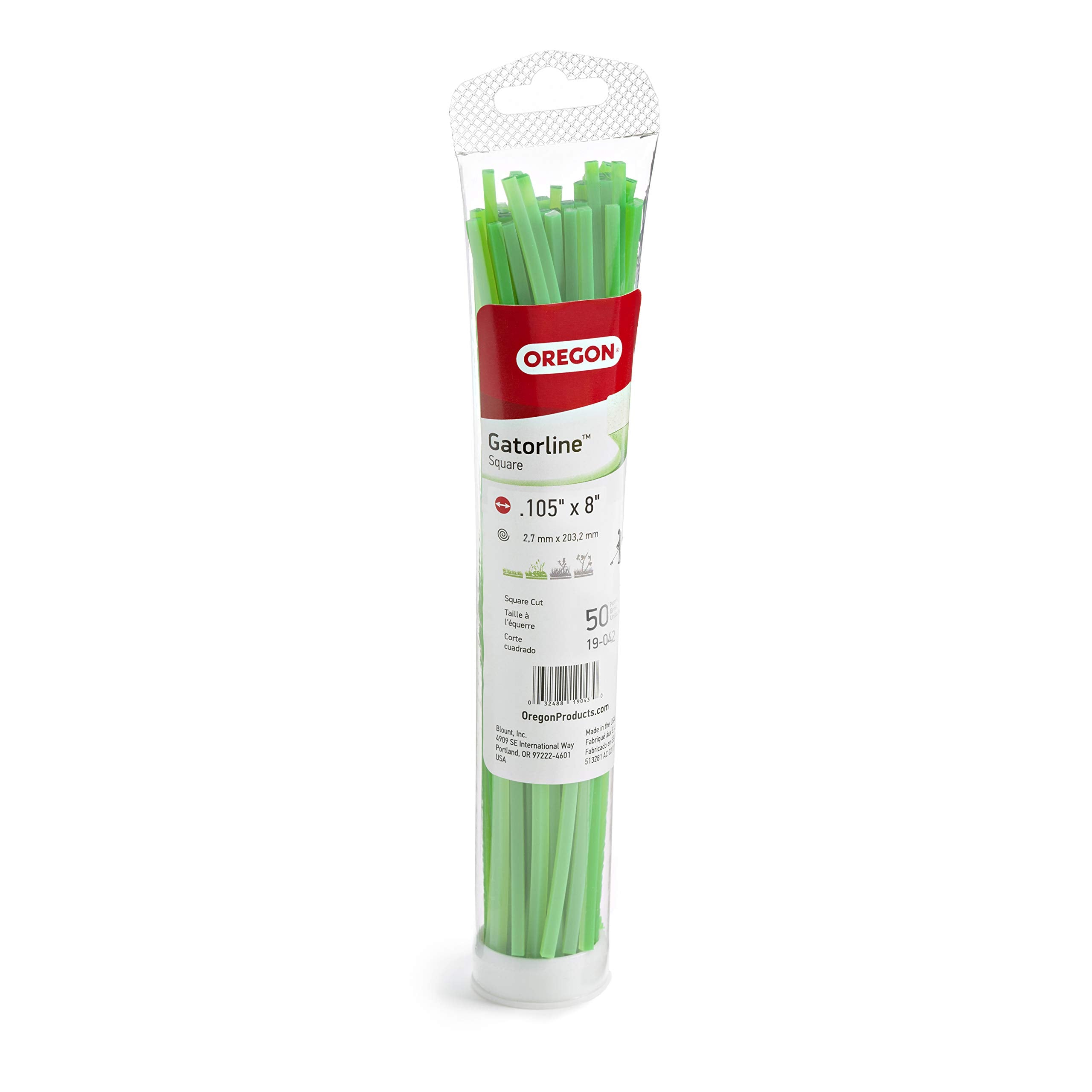 Oregon Gatorline 19-042 50 Pieces of Precut .105- by 8-Inch Square-Shaped String Trimmer Line