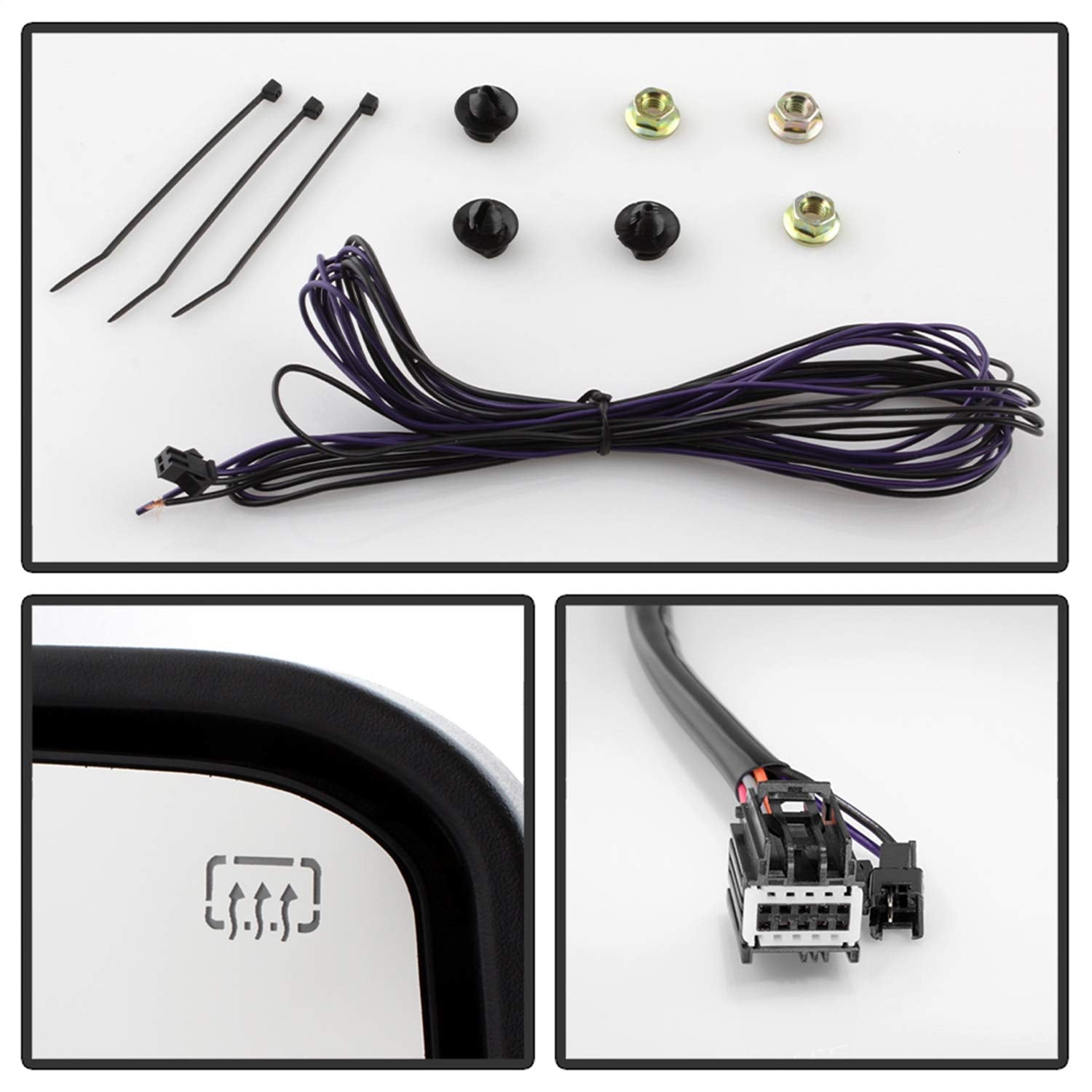 1 Pack Xtune MIR-CSIL07S-G3C-PWH-AM-SET Mirror