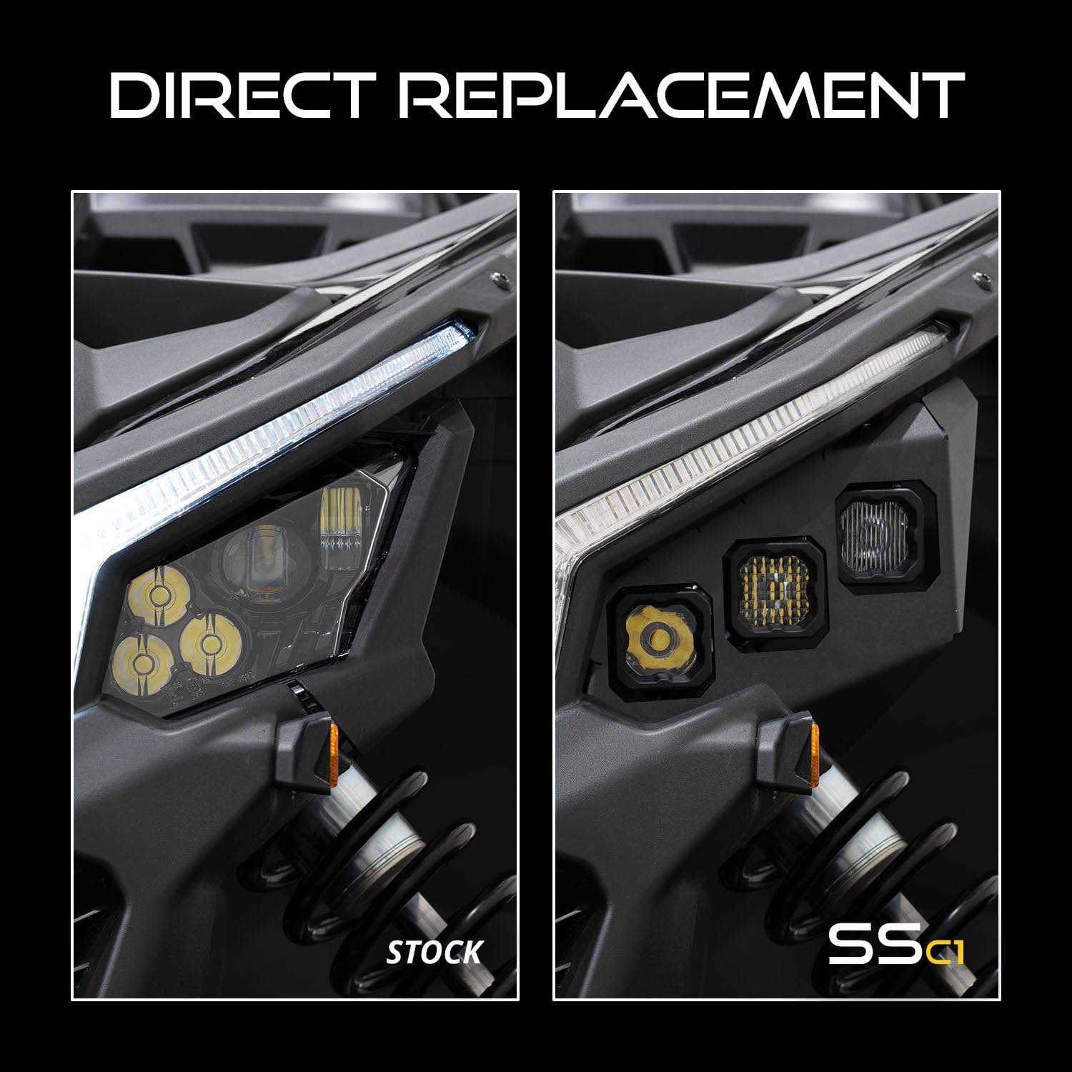 Diode Dynamics SSC1 Sport LED Headlight Kit compatible with Can-Am Maverick X3 2017-2025