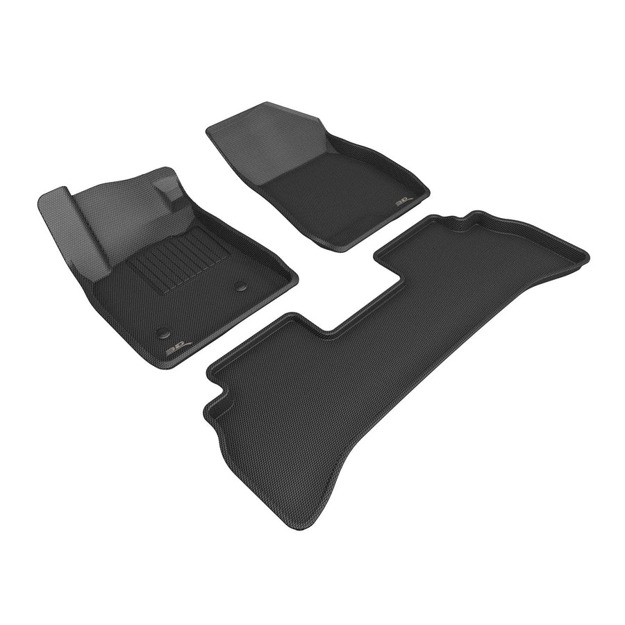 Kagu 3D MAXpider Custom Fit Floor Mat (Black) Compatible with Chevrolet Trailblazer FWD 2021-2024 - Full Set