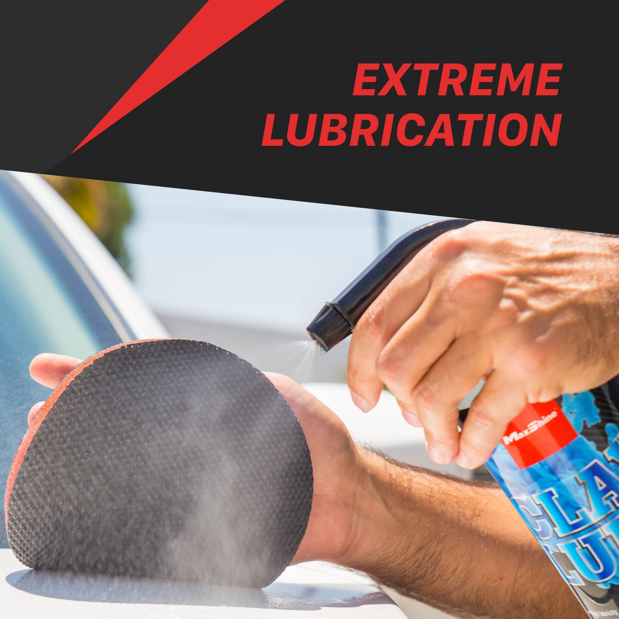 Clay Lube Spray Maxshine 16oz | Synthetic Lubricant for Clay Bars & Pads | Quick Detailer with Pleasant Scent | Smooth Glide & Surface Protection for Car Paint, Glass & Auto Detailing