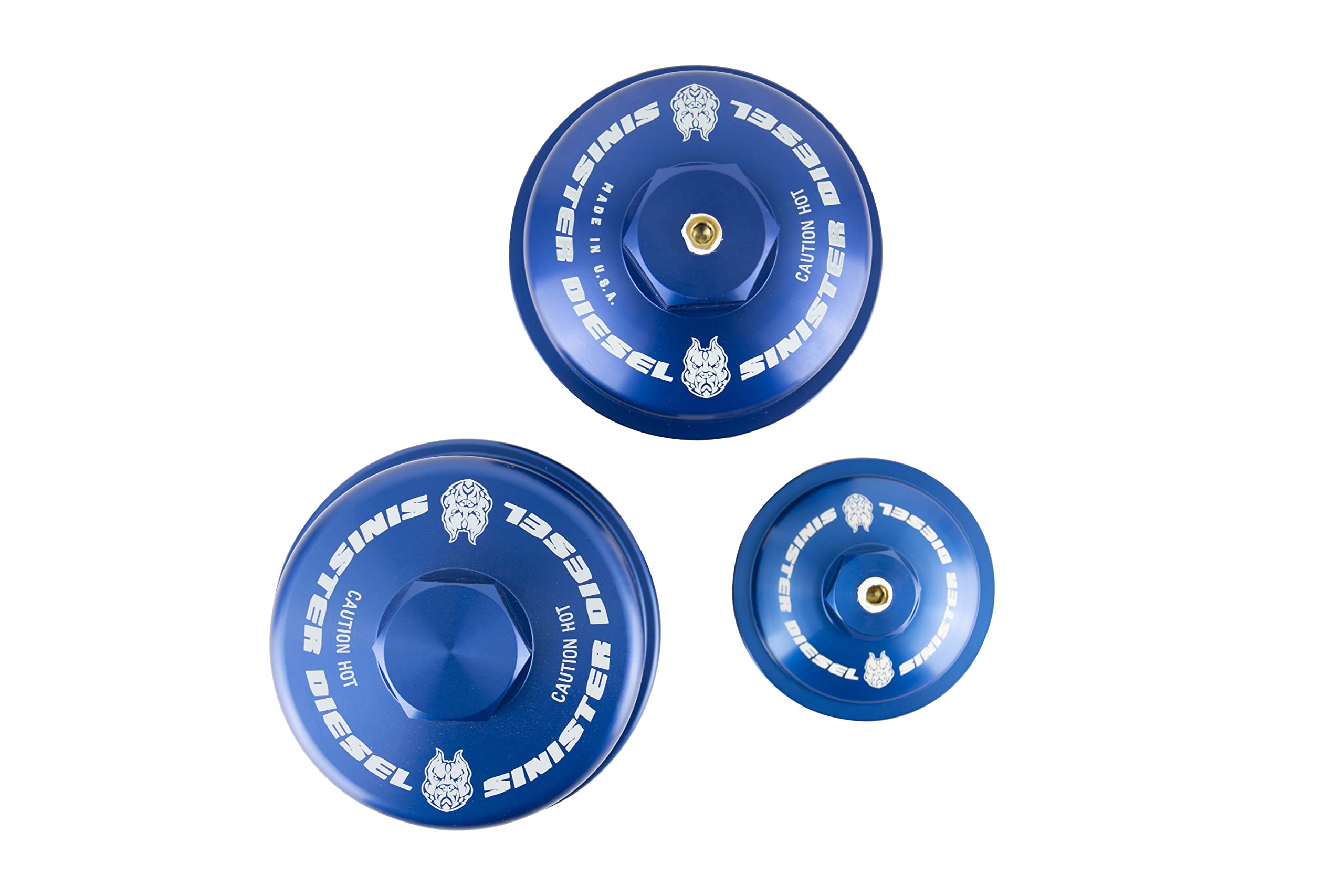 BILLET SINISTER BLUE CAP KIT FOR FORD POWERSTROKE 2008-2010 6.4L