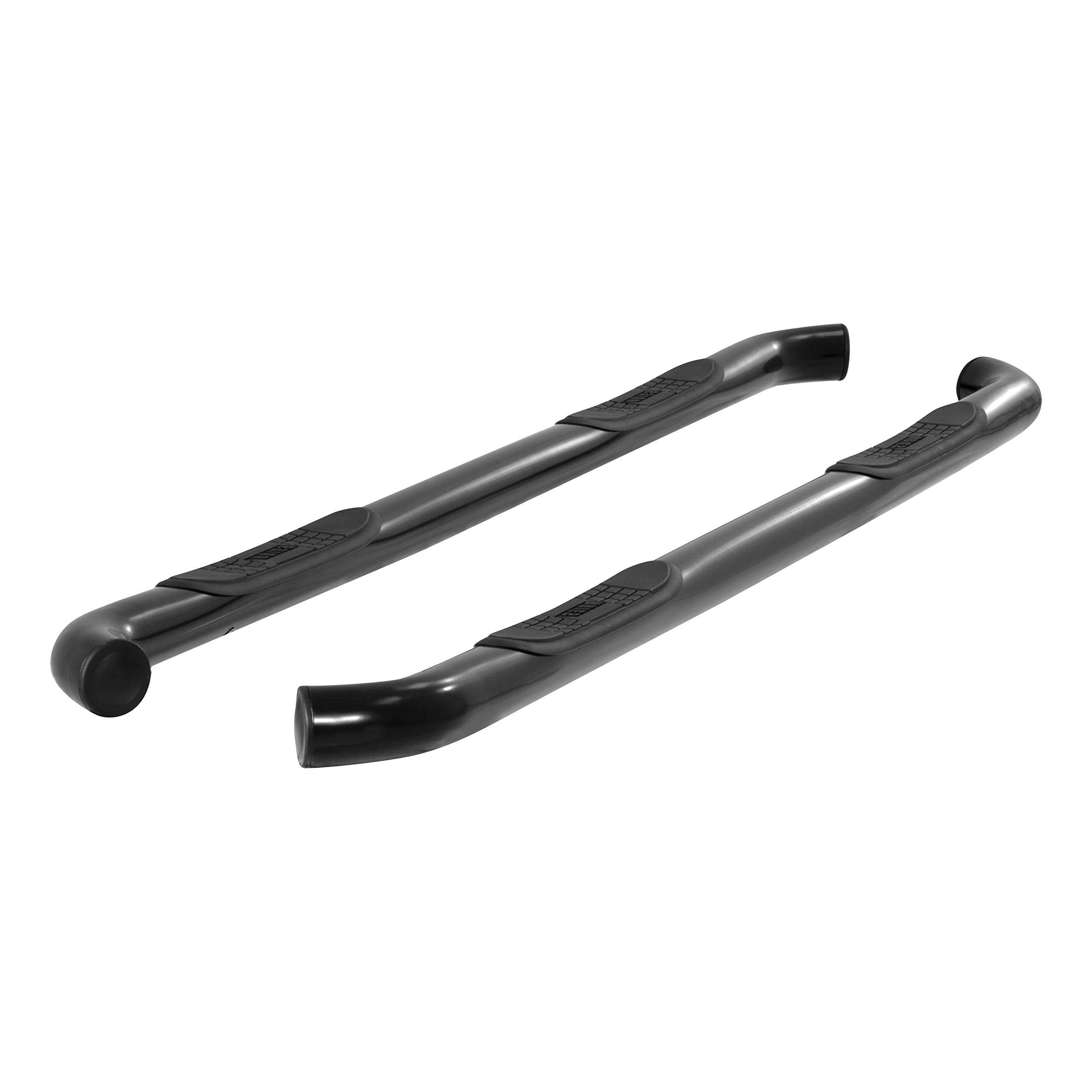 3-Inch Round Black Stainless Steel ARIES Nerf Bars, No-Drill, Fits Select Ford F-150, F-250, F-350 Super Duty
