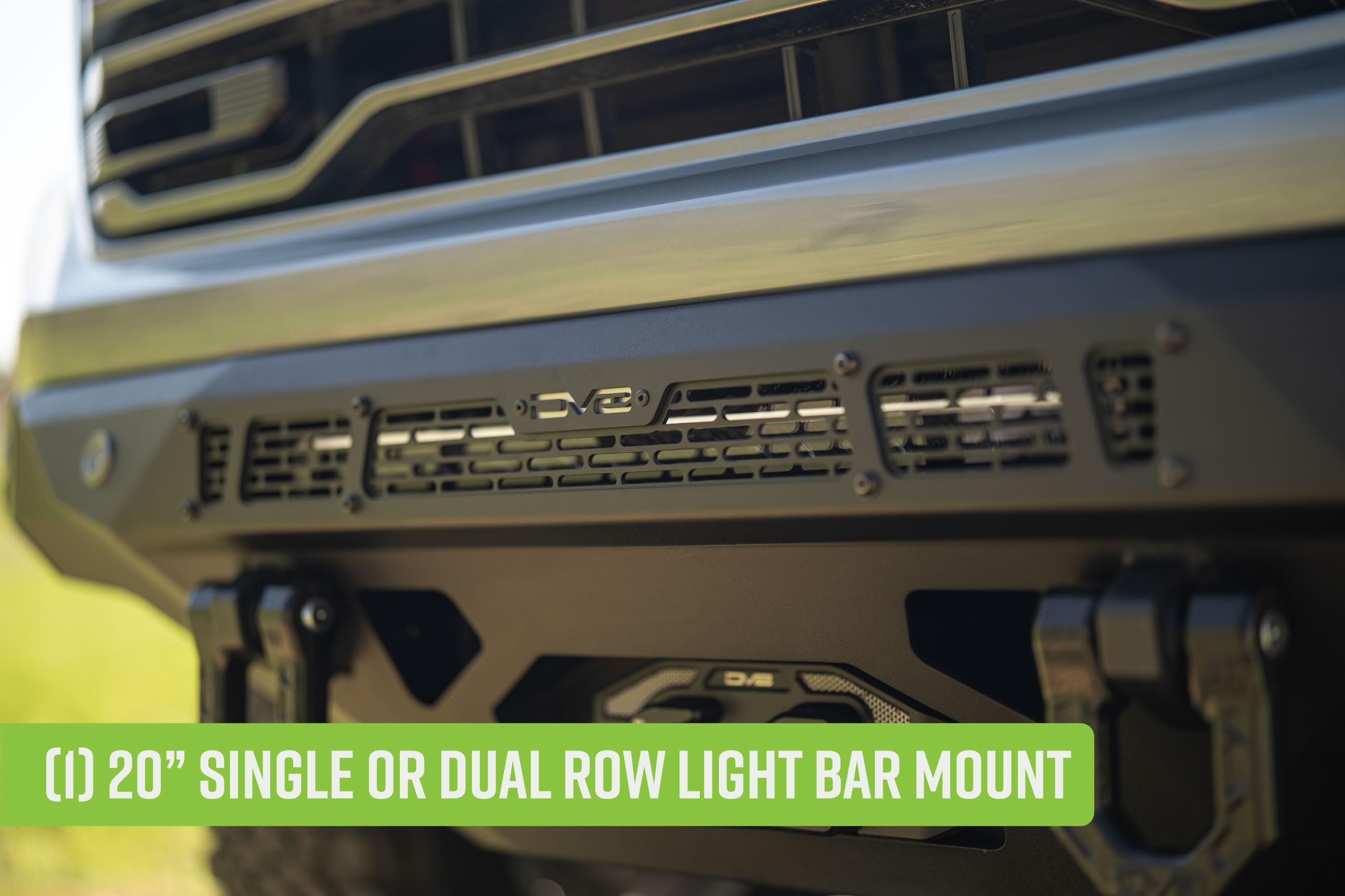 Offroad DV8 Spec Series Front Bumper for 2022-2025 GMC Sierra 1500 | Heavy-Duty Winch Mount | 20" Light Bar Mount | (4) 3" Pod Light Mounts | Steel Full Front Skid Plate | Low-Profile Fitment