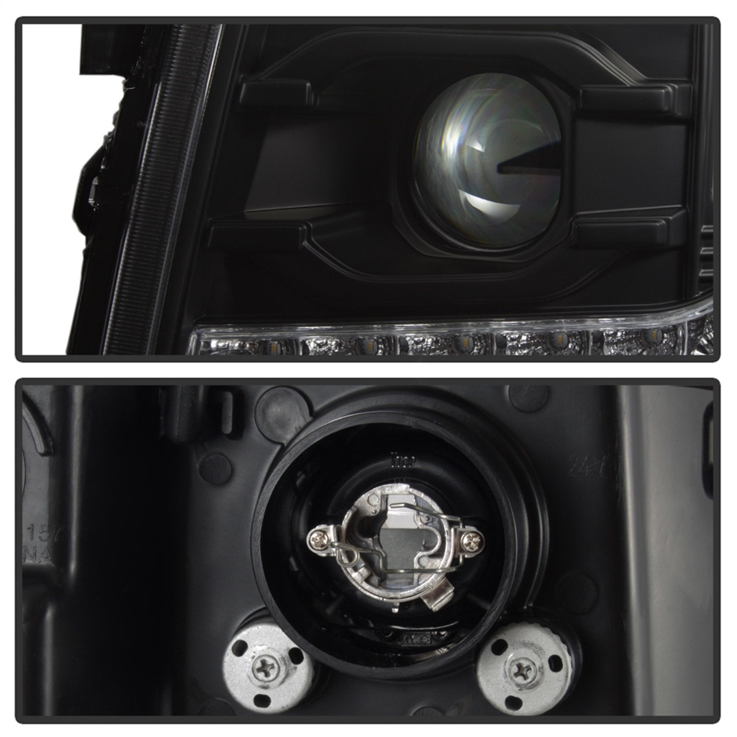 Spyder Auto 5083524 Spyder Chevy Silverado 1500 07-13 / 2500HD/3500HD 07-14 Version 2 Projector Headlights - LED DRL - Black