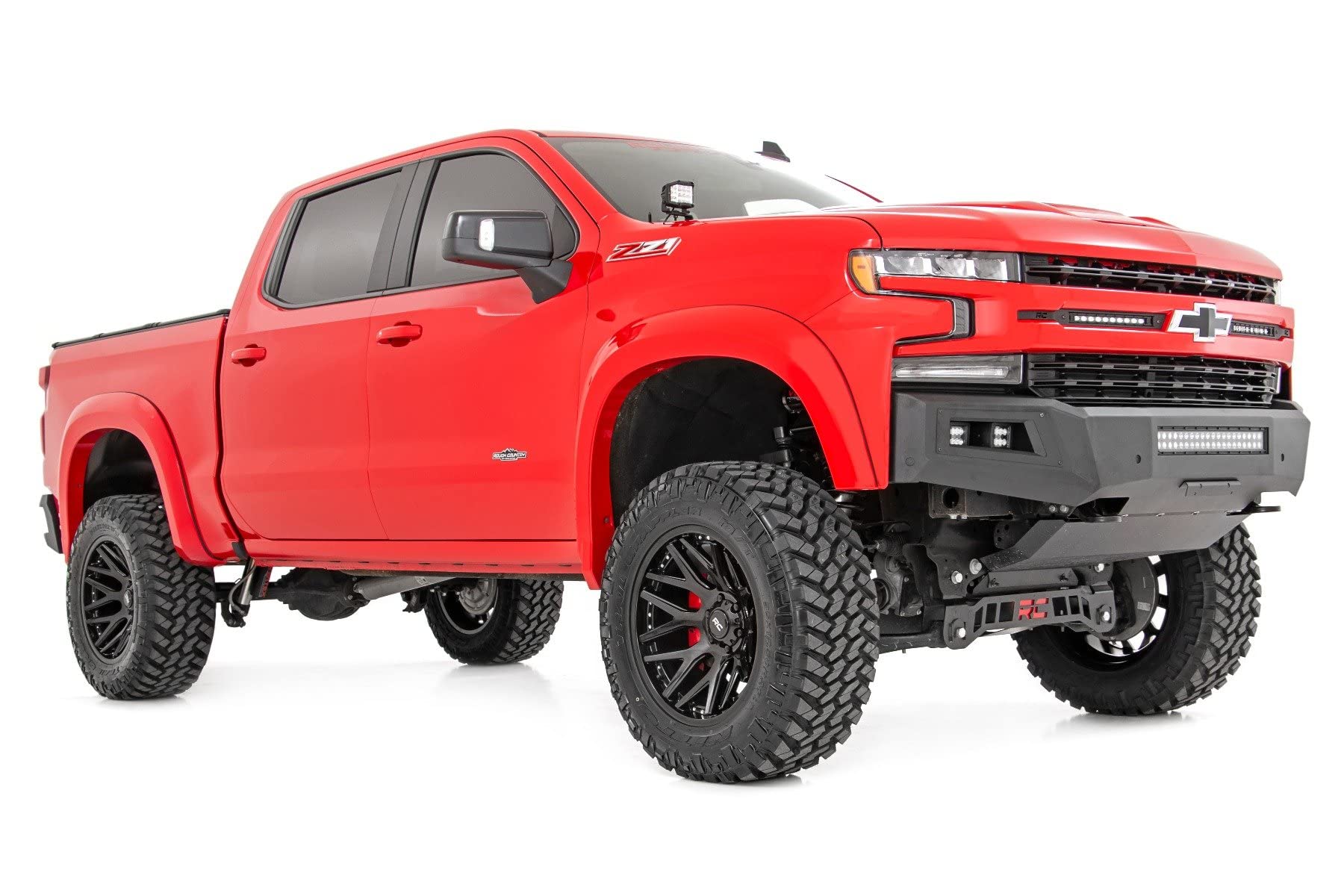 One-Piece Rough Country 95 Series Aluminum Wheel - 20x10, 6x5.5" Bolt Pattern, 25mm Offset for Jeeps, Truck, SUV