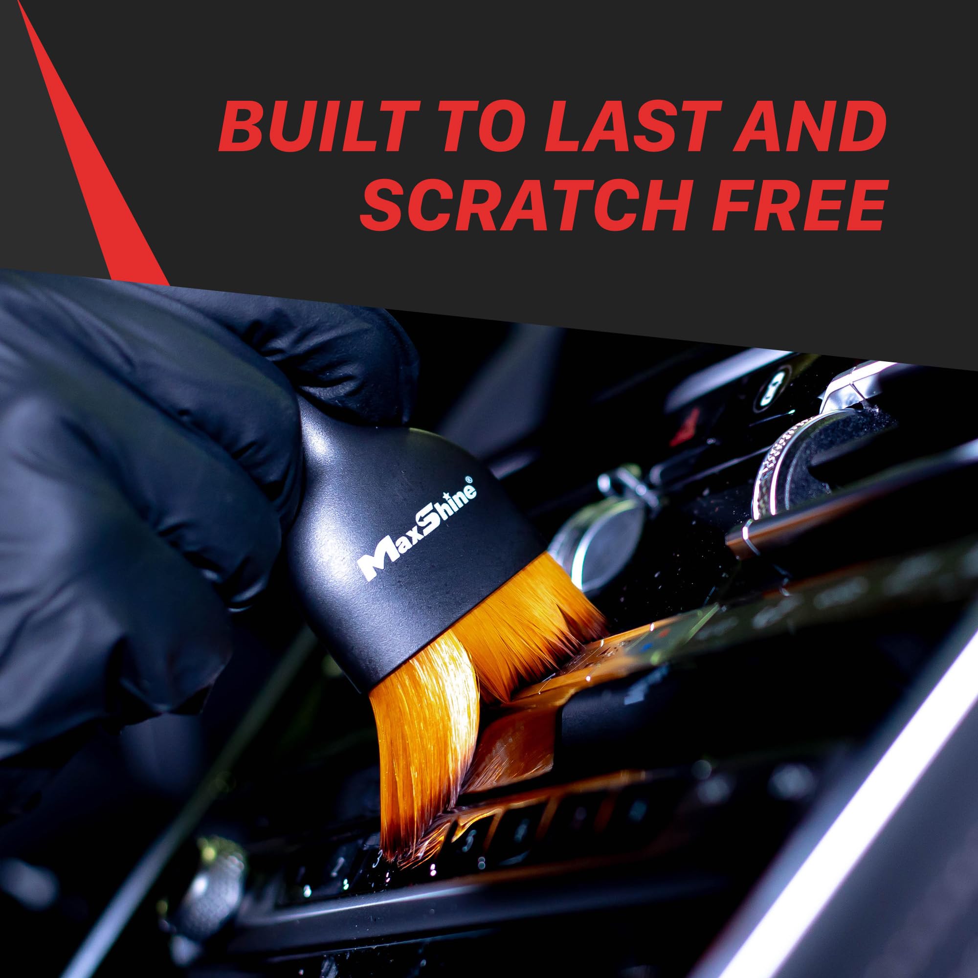 Maxshine Ultra Soft Small Universal Handled Brush – Super Soft Bristles – Professional Detailing Brush for Interior, Exterior, Leather Seats, Engine Bay & Wheels – Premium Car Care Tool