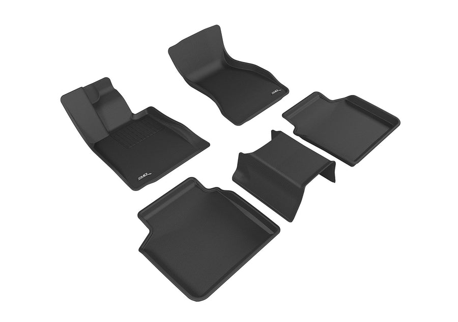 Kagu 3D MAXpider Custom Fit All-Weather Floor Mat Complete Set (Black) Compatible with BMW 7 Series (G11) RWD 2016-2022