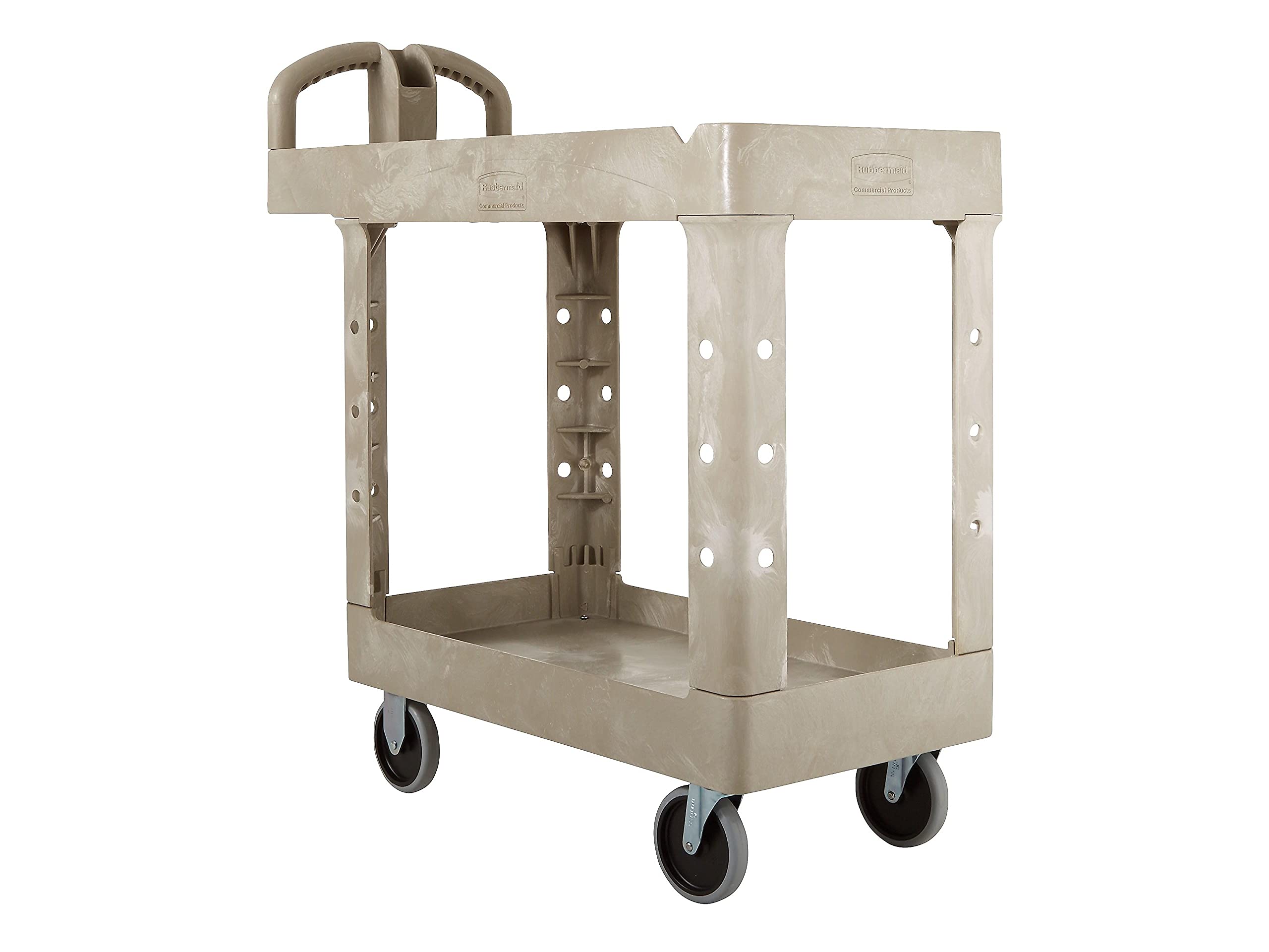 Utility Cart Heavy-Duty, 2-Shelf, 17-7/8w x 39-1/4d x 33-1/4h, Beige - 450088BG