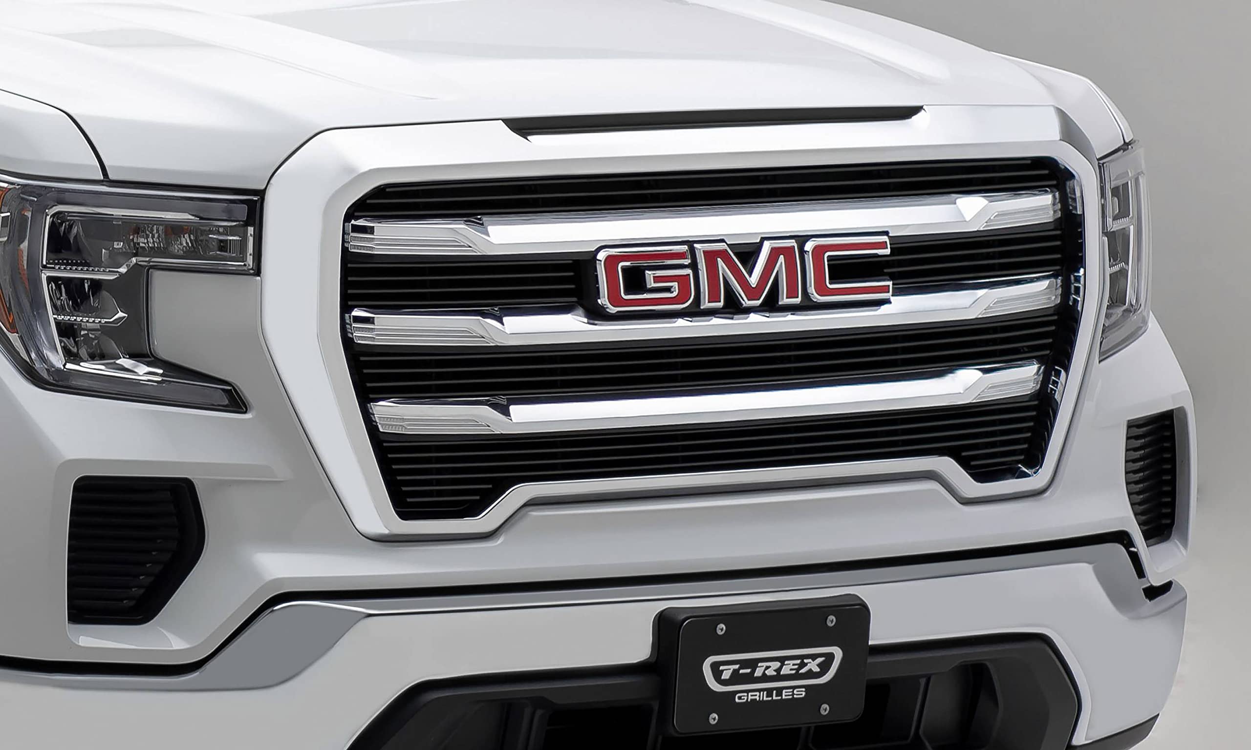 GMC Sierra 1500 2019-2021 Billet Grille, Black, Aluminum, 5 Pc, Overlay - PN #21213B