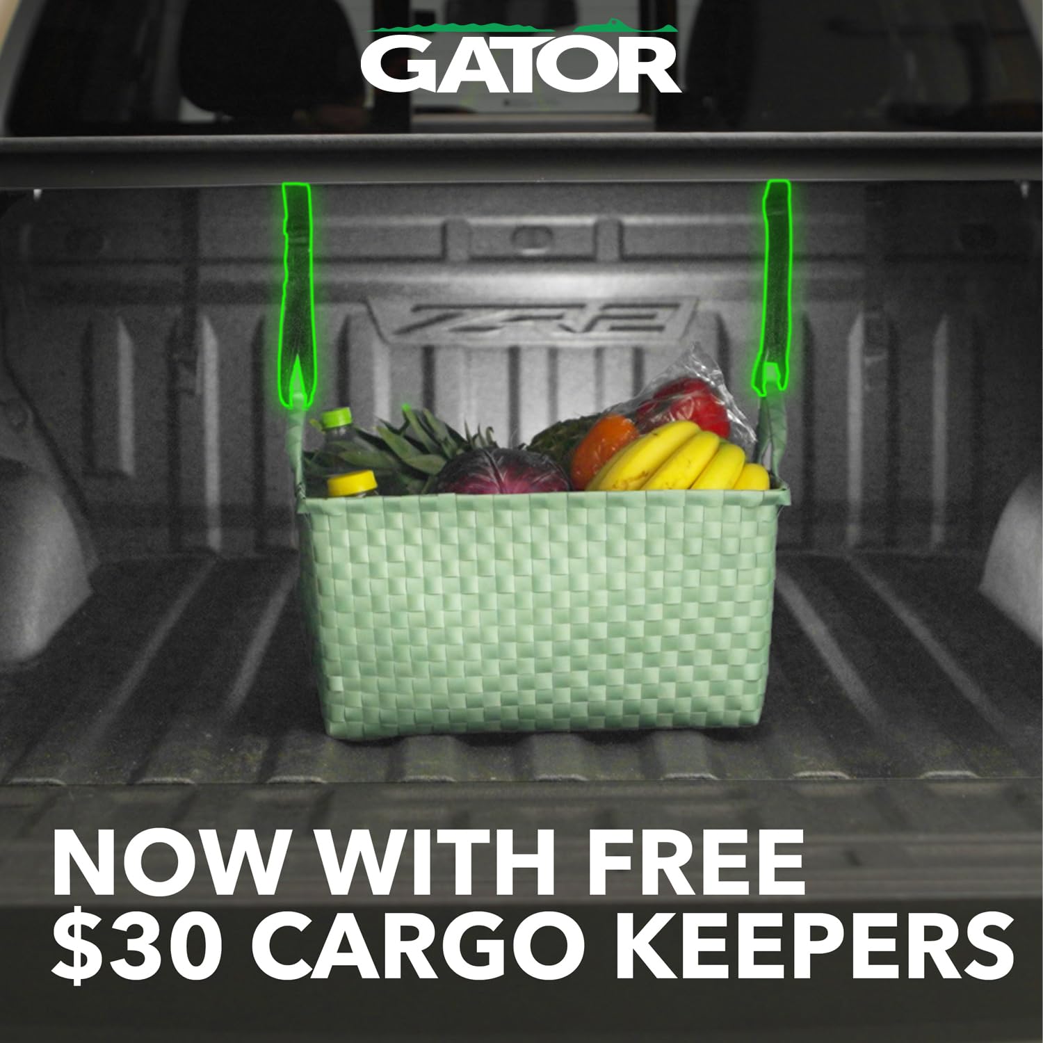 Gator Tri-Fold Soft Truck Bed Tonneau Cover w/Gear Straps | Fits 2019-2026 Chevy/GMC Silverado/Sierra 1500 New Body Style (w/o Carbon Pro Bed, fits Multi-Pro/Multi-Flex Tailgate) 5' 8" Bed (69.6)