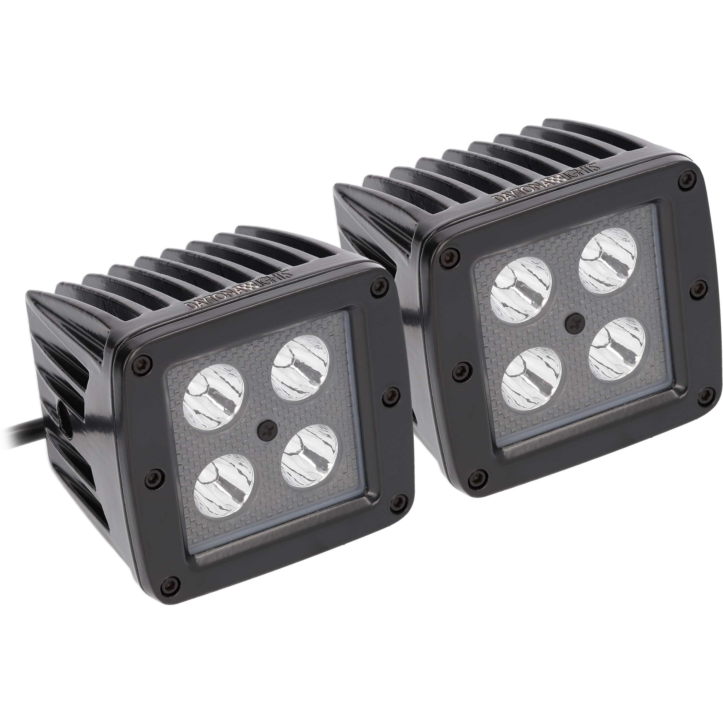 4 LED Cube Lights Daytona Lights 3” Blackout (Spot) – 2 Pack
