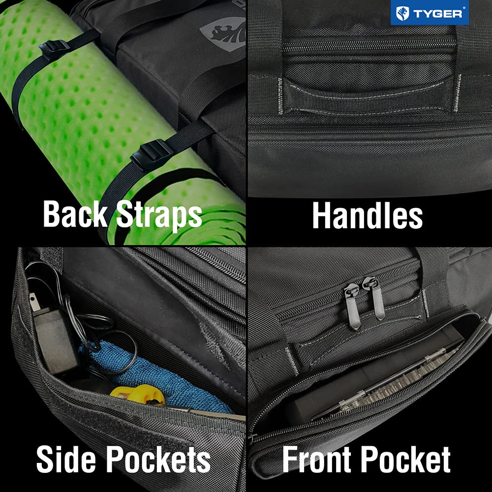 TYGER Cargo Rear Underseat Storage Bag Organizer Large Size 13 Gallons Compatible with Ford, Chevy, Ram and Toyota Crew Cab Full Size Pickup Trucks | TG-CB3U1498