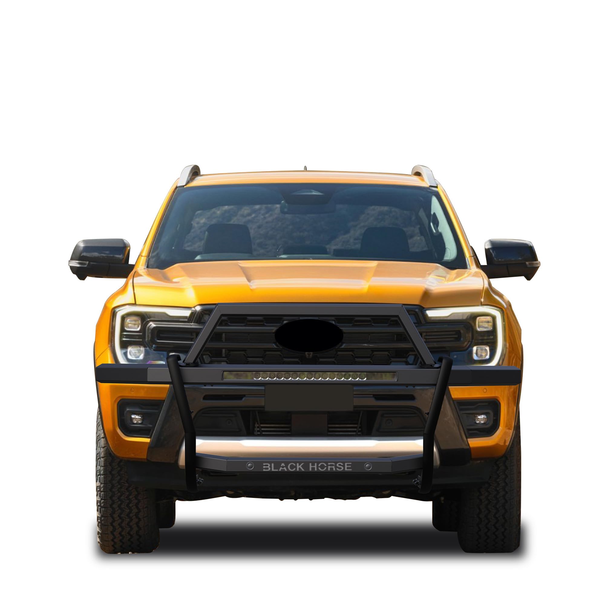 Rambler Black Horse Grille Guard Kit Modular Black Compatible with 2019-2023 Ford Ranger-RAGF10-K1