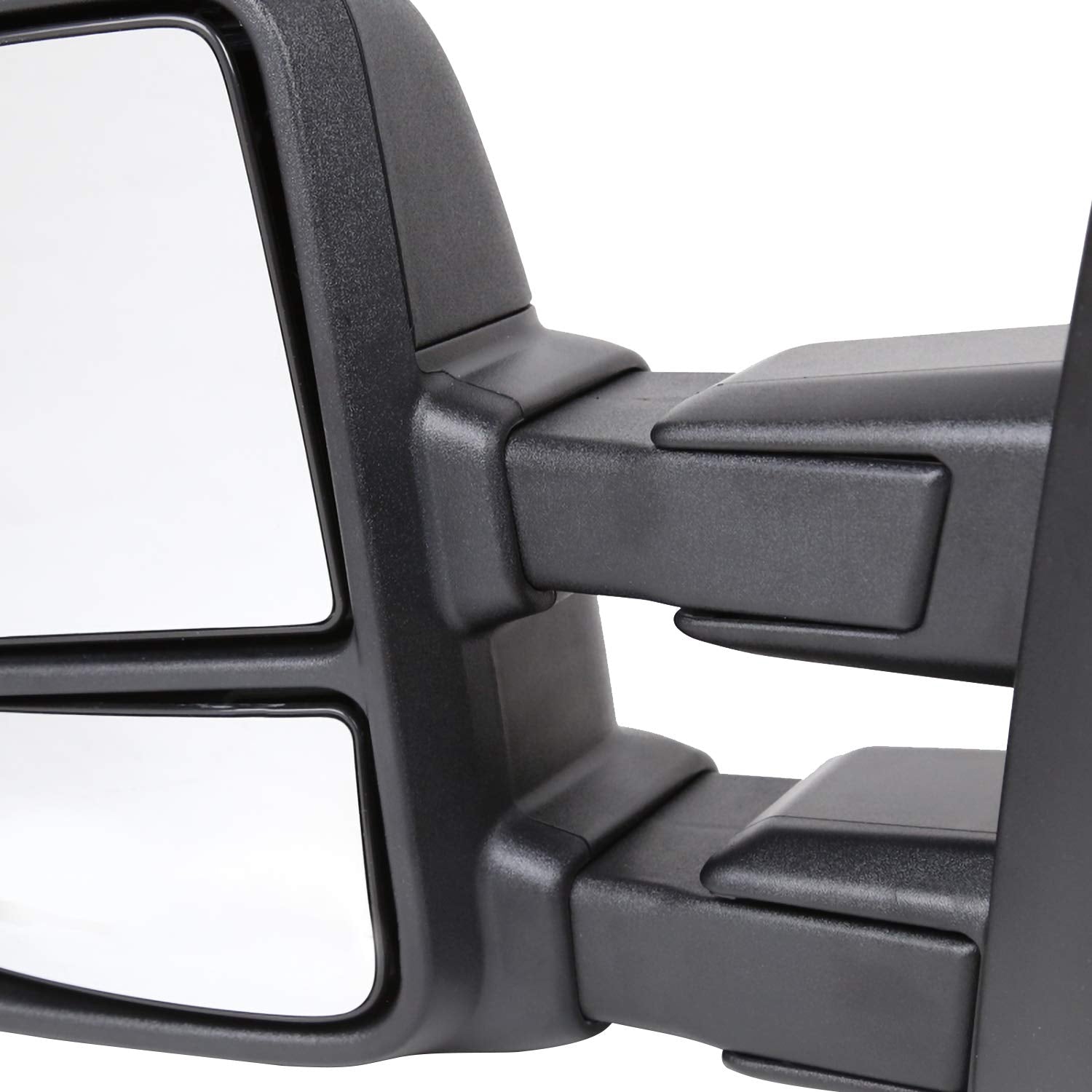 Spec-D Tuning Manual Extendable Black Tow Towing Mirrors Compatible with 2015-2020 Ford F150 Left + Right Pair