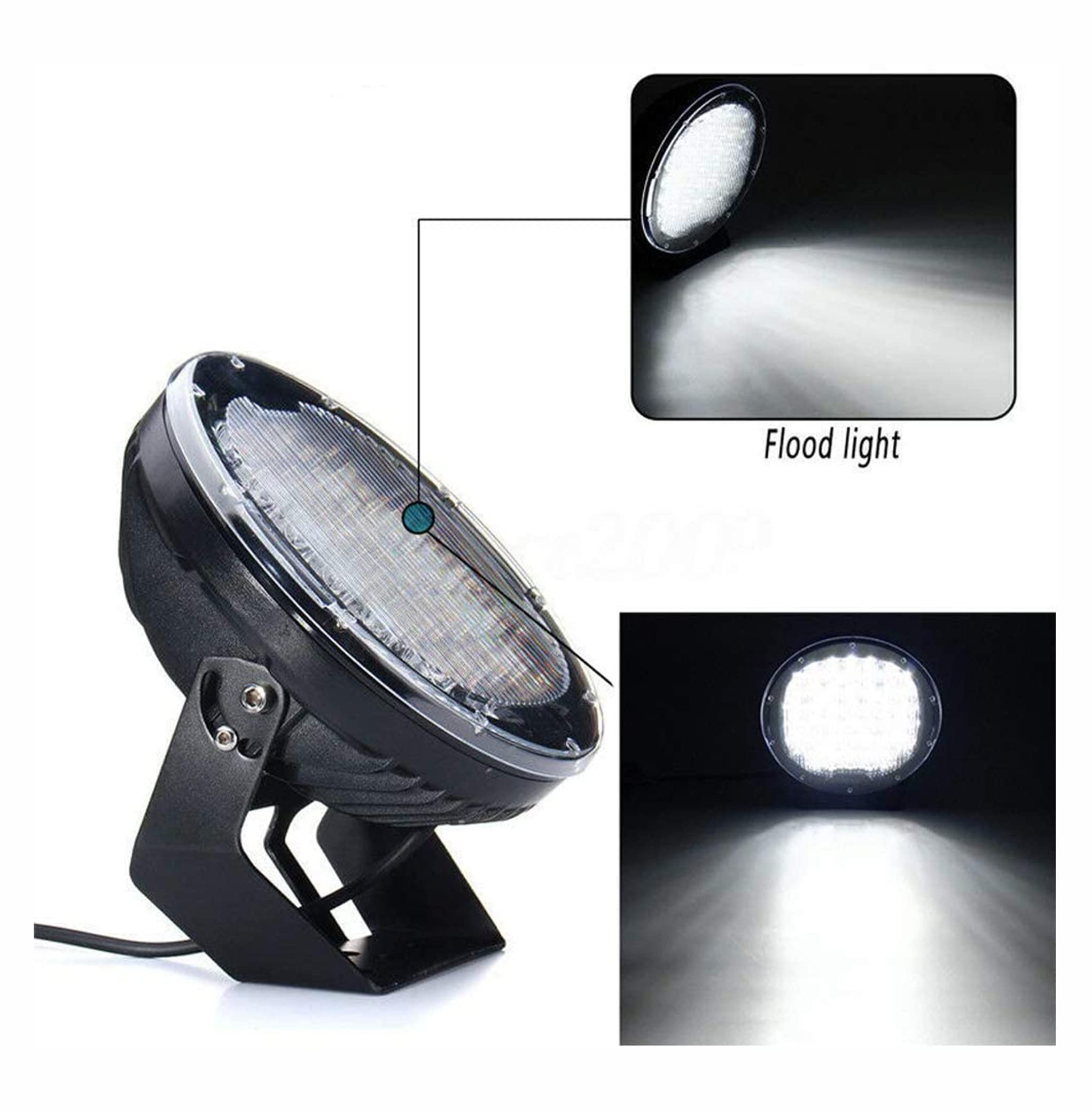 LED Black Horse 9" Dia Light Flood Trim Ring Compatible with All Cars, Trucks and SUVs-PL2269
