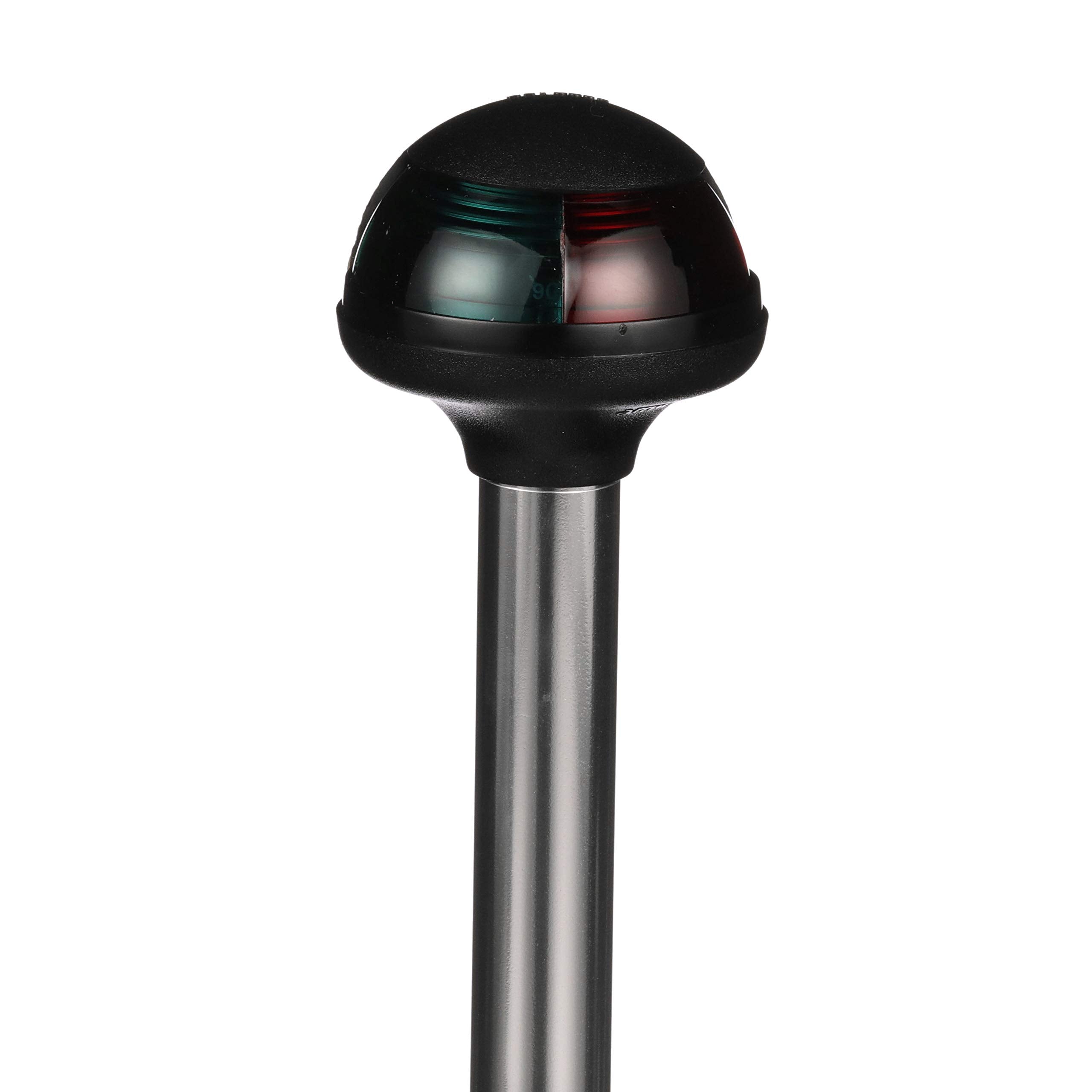 Bi-Color Attwood 5091-10-7 Stowaway 1-Mile Sidelights, 10-Inch Angled Pole, 225-Degree Visibility for Boats Up to 39.4 Feet