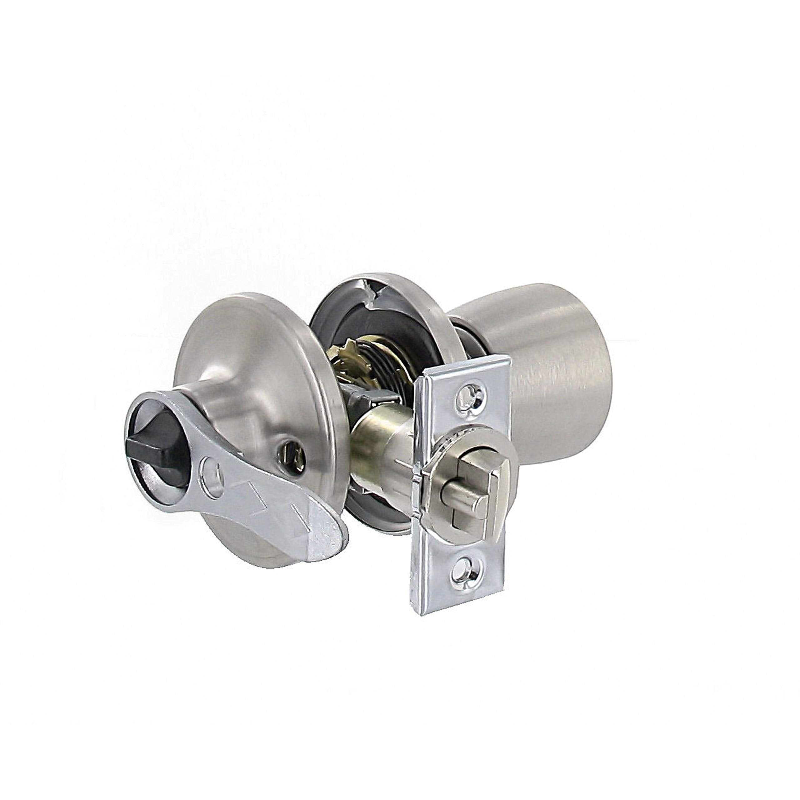 L32CS000 Valterra Knob/Lever Stainless Lockset with 1-Piece Latch housing with 1/2 Inch Latch Bolt, (Pack of 1)