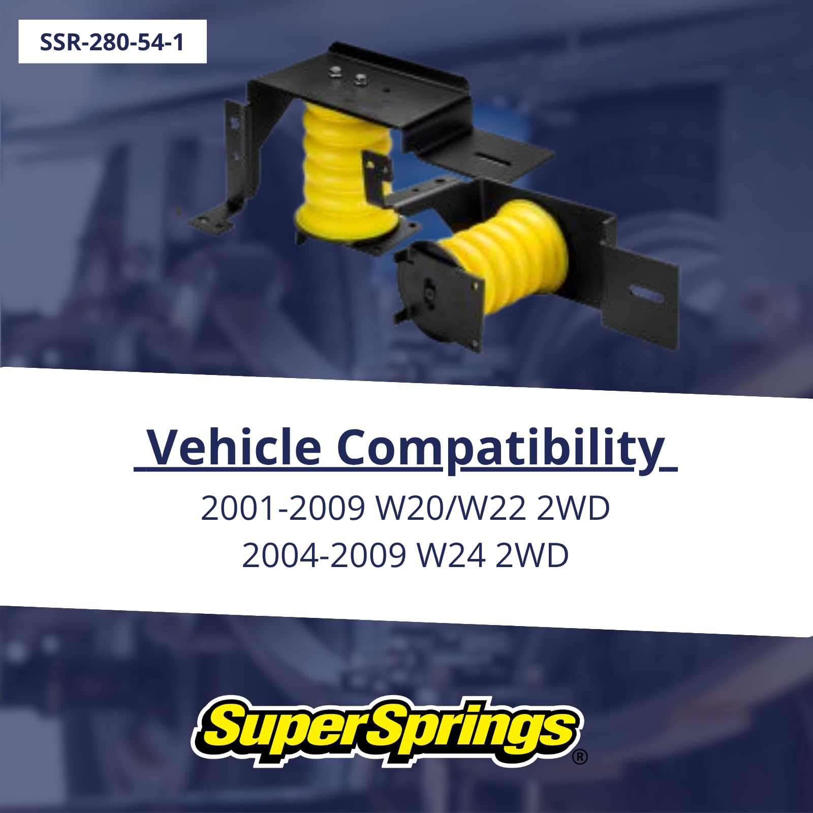 SumoSprings Rear Maxim for Workhorse W20/W22/W24 | SuperSprings SSR-280-54-1 | Left/Right Pair | 7000 (lb) Capacity at 50% Compression | Made in The USA, Yellow