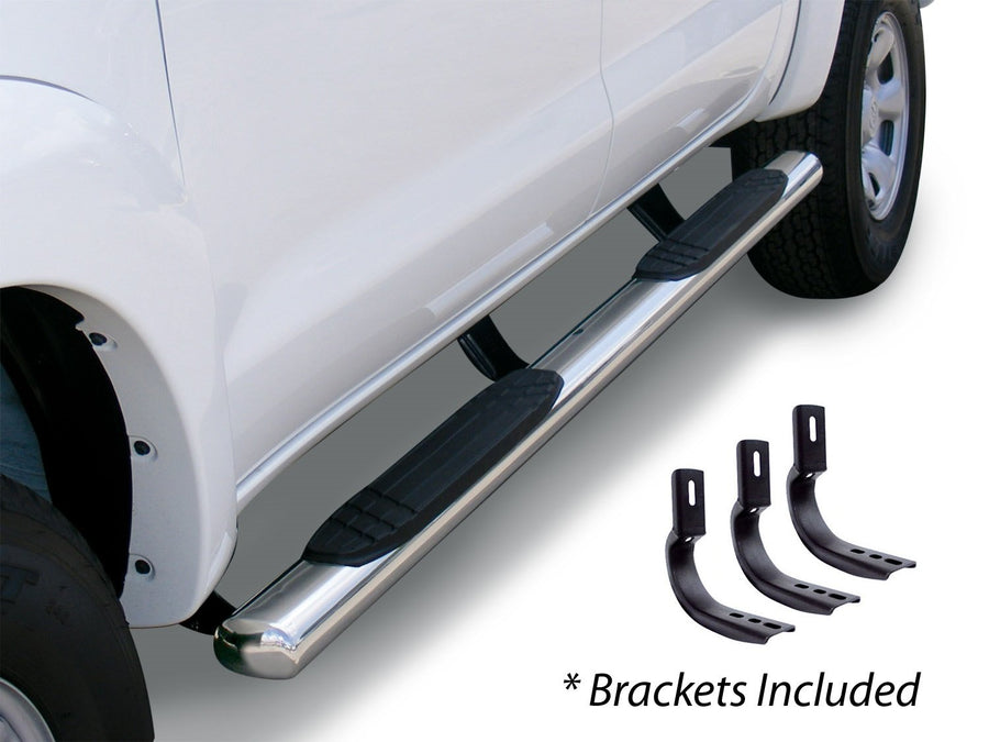 Go Rhino 4" Sidesteps & Brackets OE Xtreme | Stainless Steel, Polished | 684418080PS | Fits 1999-2016 Ford F-250, F-350 Super Duty Super Cab Pickup