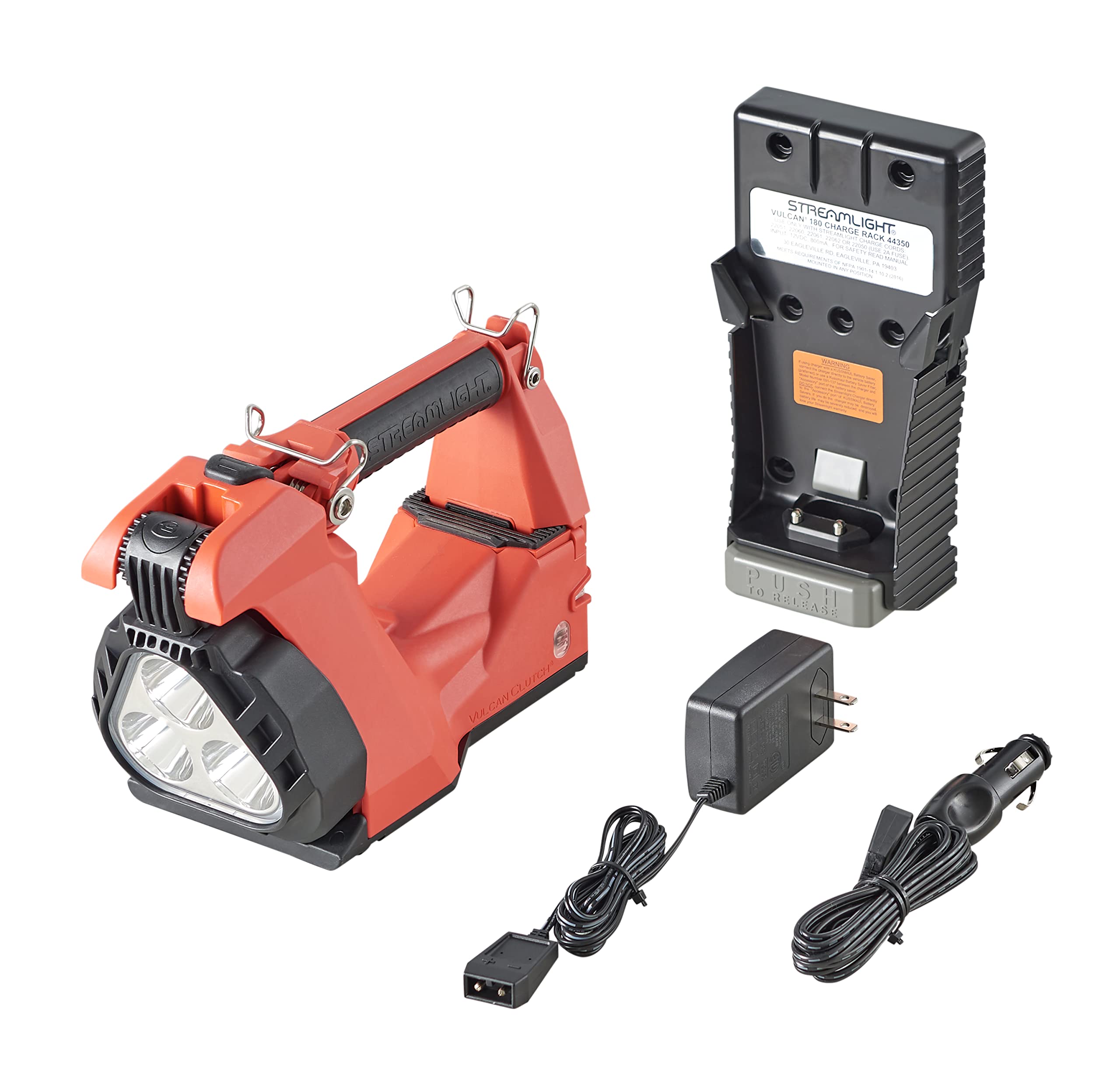 Streamlight Vulcan Clutch 1700-Lumen Rechargeable Multi-Function Lantern with 120V/100V AC/12V DC, Includes Quick Release Shoulder Strap, Orange