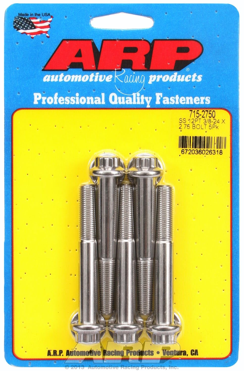 Hex Bolt ARP (715-2750), Stainless Steel