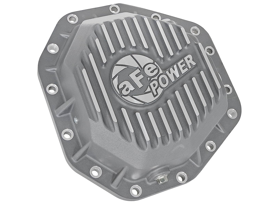aFe POWER Rear Differential Cover Street Series Raw w/Machined Fins - #46-70350 - Ford Diesel Trucks 17-23 V8-6.7L (td) (Dana M275-14)