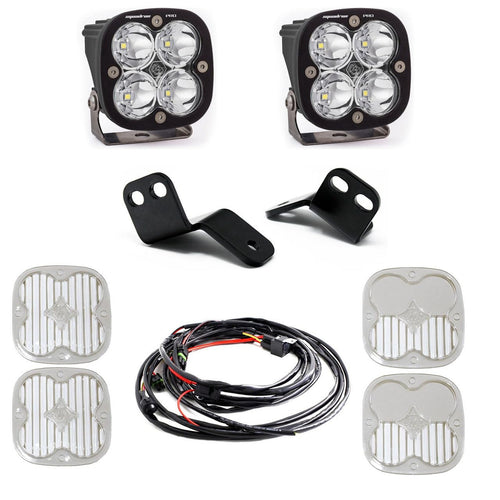 Squadron Pro Baja Designs LED A-Pillar Light Kit for Textron Wildcat XX 2018-22 UTV (Driving/Combo; Clear)