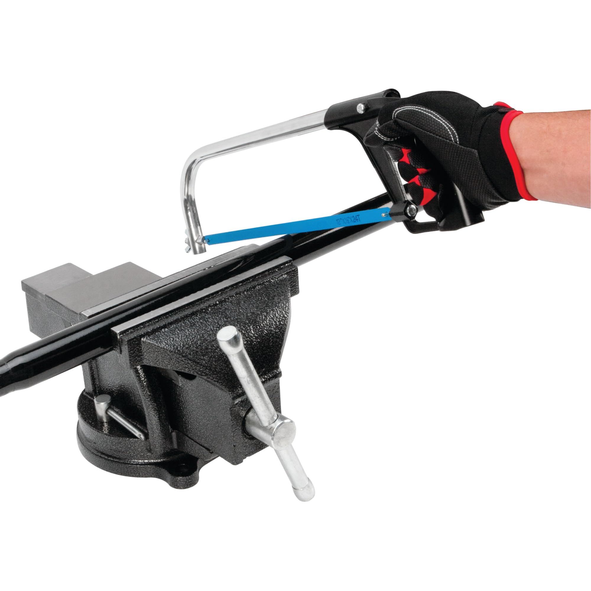 8-Inch Performance Tool MV8 Bench Vise Tough Powder Coating, 360 Degree Swivel (7-Inch Jaw Opening, 3-Inch Throat Depth)