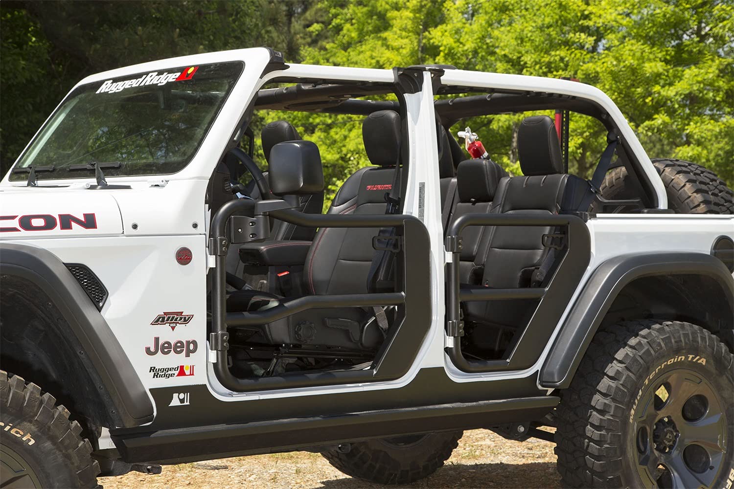 Fortis Tube Doors Rugged Ridge for Jeep Wrangler/Gladiator | Steel, Black | 11509.15 | Fits 2018-2025 Jeep Wrangler JL; 2020-2025 Jeep Gladiator JT