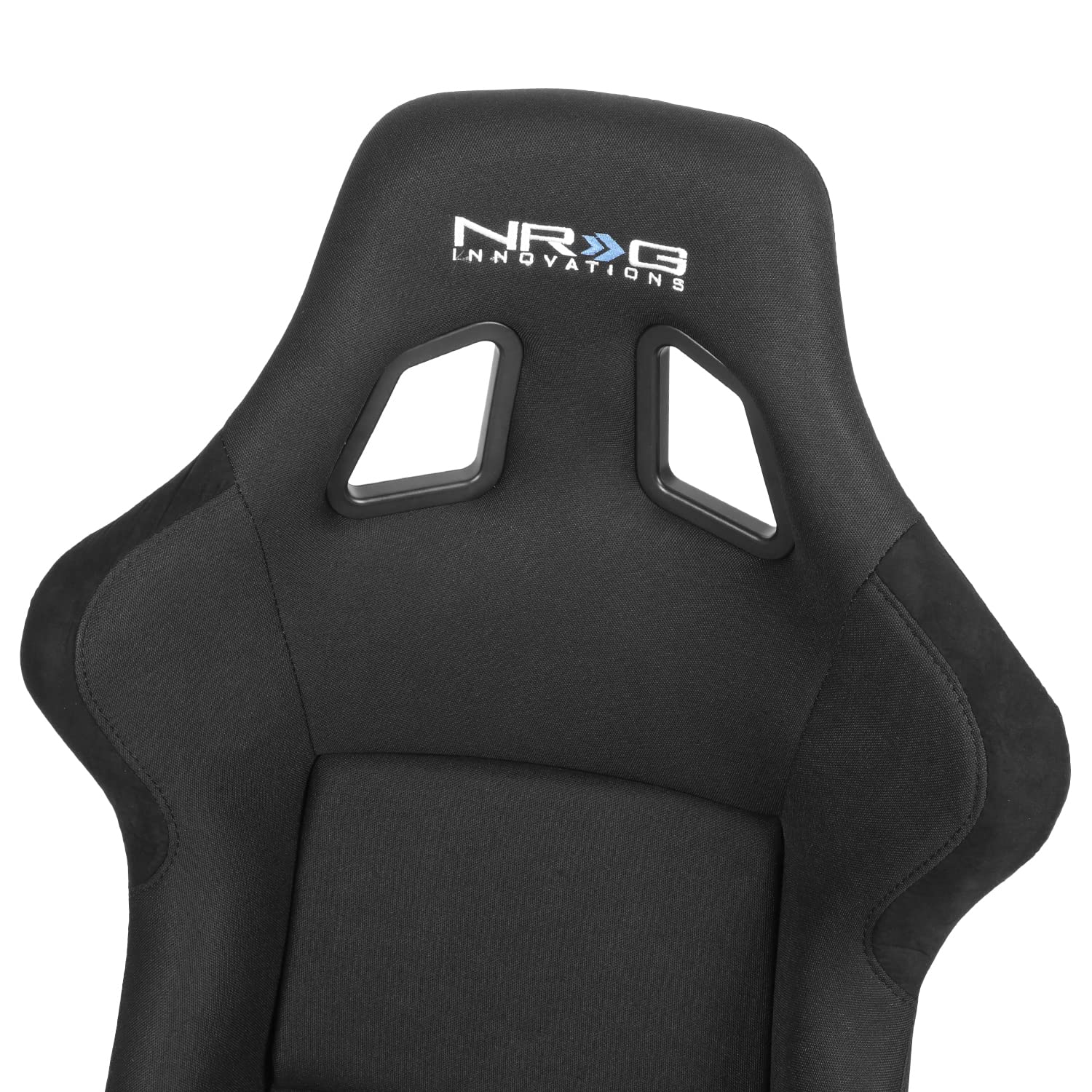 NRG Innovations Fixed Back NRG-RSC-302CF-RD Bucket Racing Seat with Universal Side Mount Bracket,Red Carbon Fiber Back, Black/Red