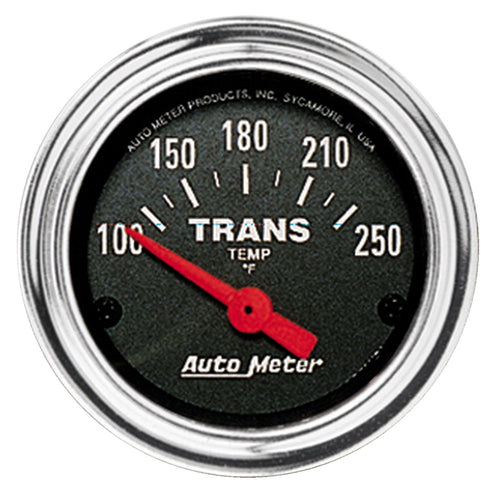 Transmission Temperature Gauge Auto Meter 2552 Traditional Chrome Electric