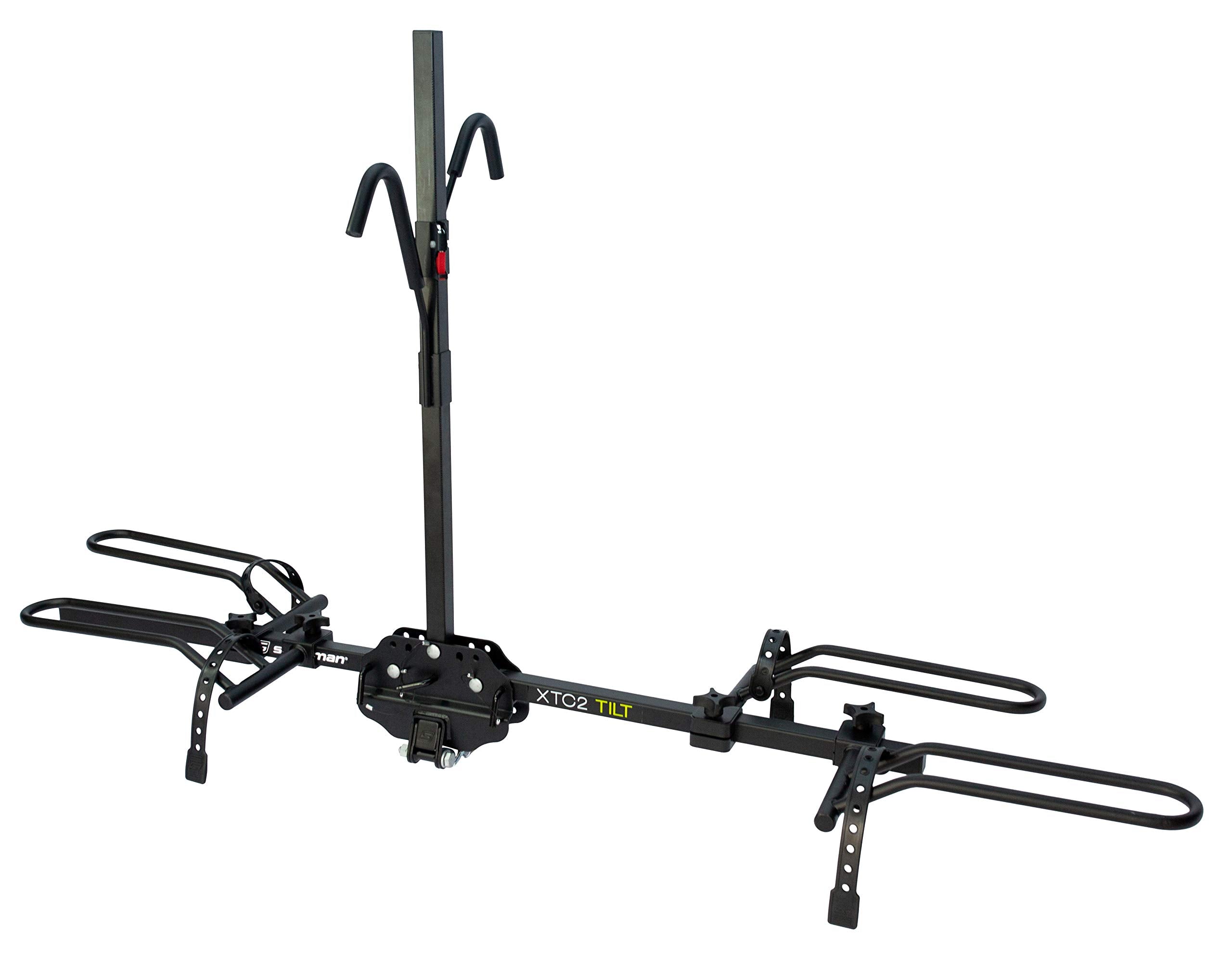 XTC2 TILT Swagman Hitch Mount Bike Rack, Black, 1-1/4" and 2" hitch receiver, class 2 or higher