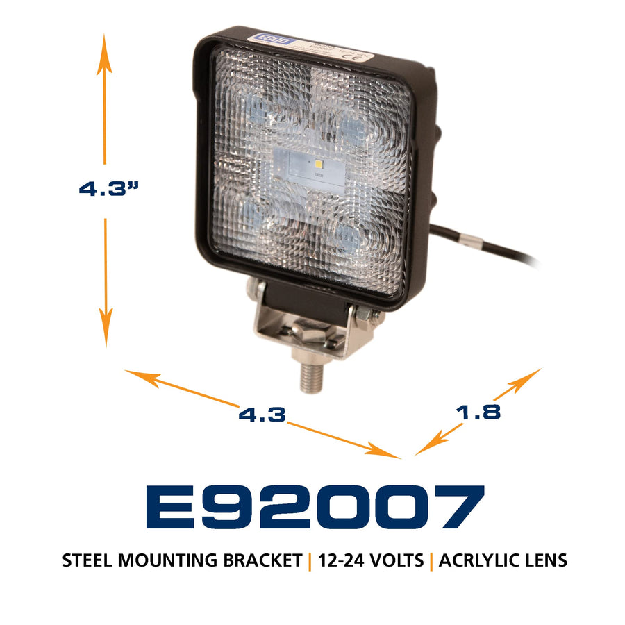 Square Flood Beam ECCO E92007 Work lamp