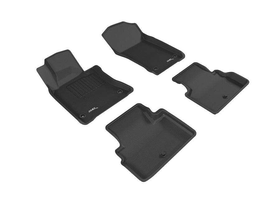 Complete Set 3D MAXpider L1IN02701509 Custom Fit All-Weather Floor Mat for Select Infiniti Q60 Models - Kagu Rubber (Black)