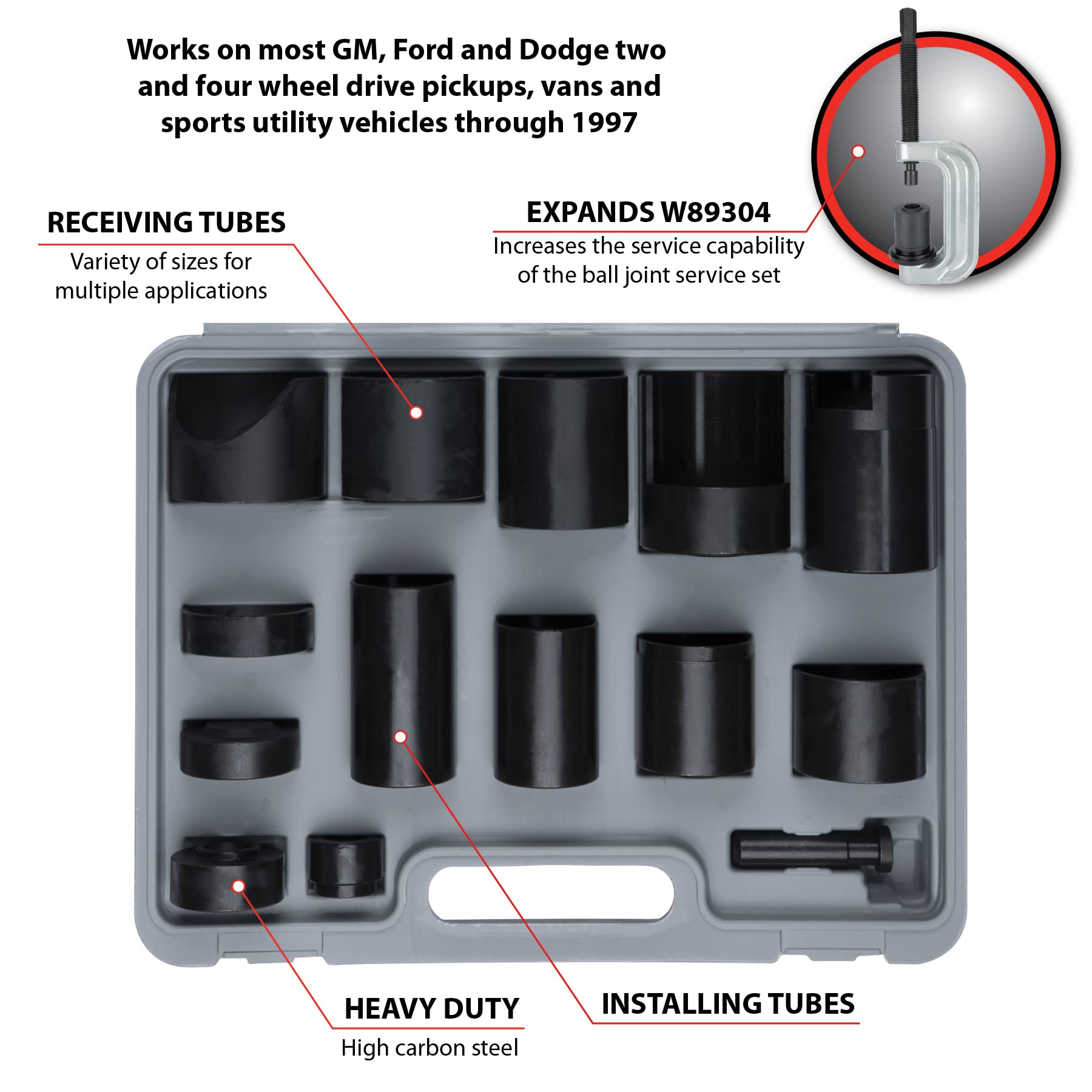 Master Ball Joint Adapter Set Performance Tool W89305