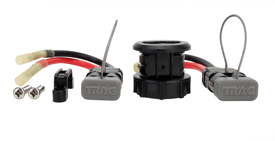 Camco Trac Outdoors High-Current Connector Kit, 8 Gauge | Upgrade High-Current Your Trolling Motor Connectors to 12V or 24V Power | for 60 Amp 12/24/36V Power (69441), Black