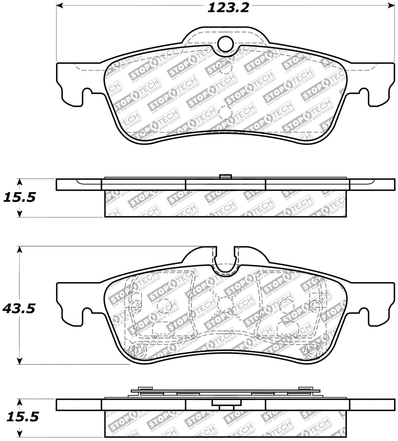 Brake Pads StopTech 305.10600 Street Select with Hardware